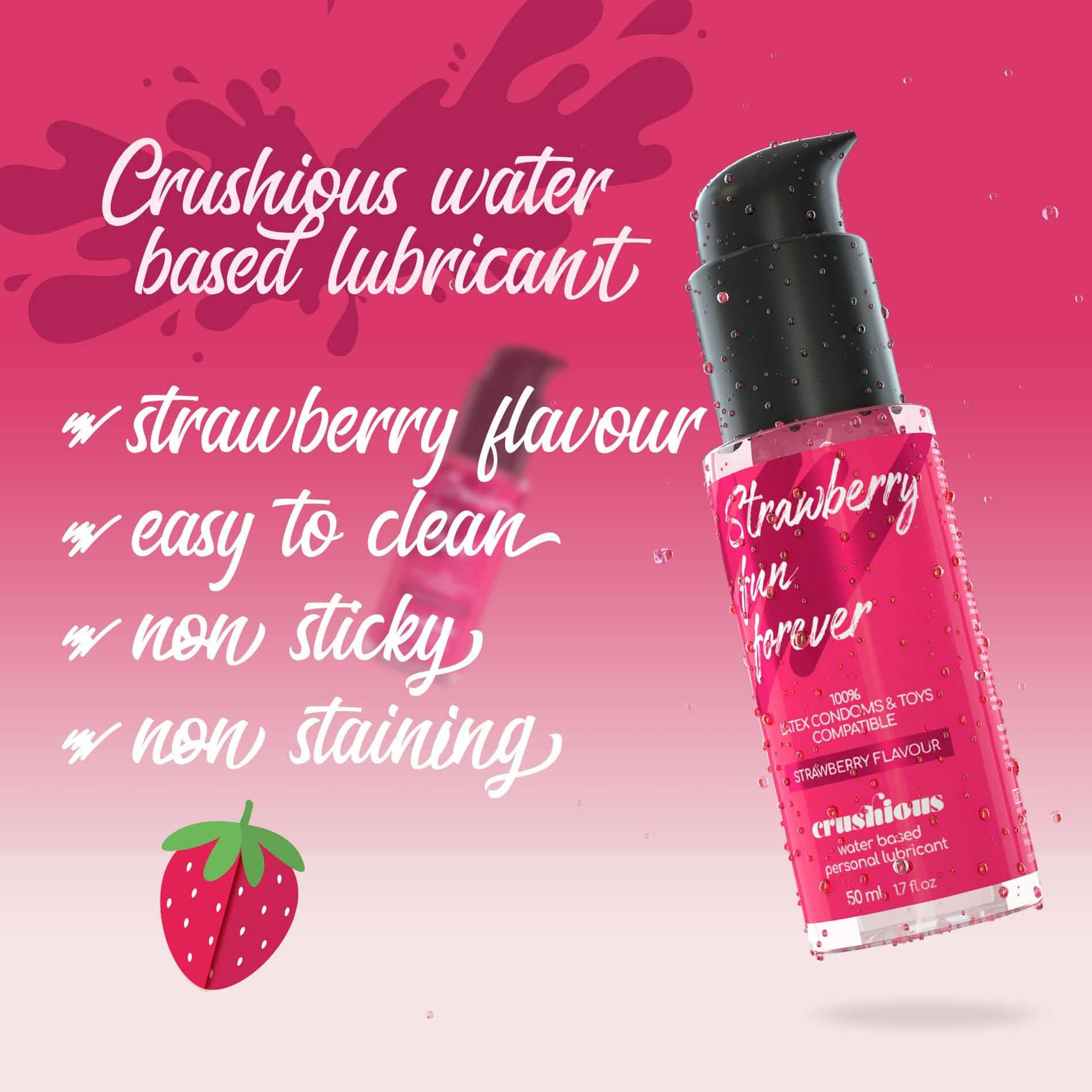 Crushious Strawberry Flavoured Lubricant 50 Ml