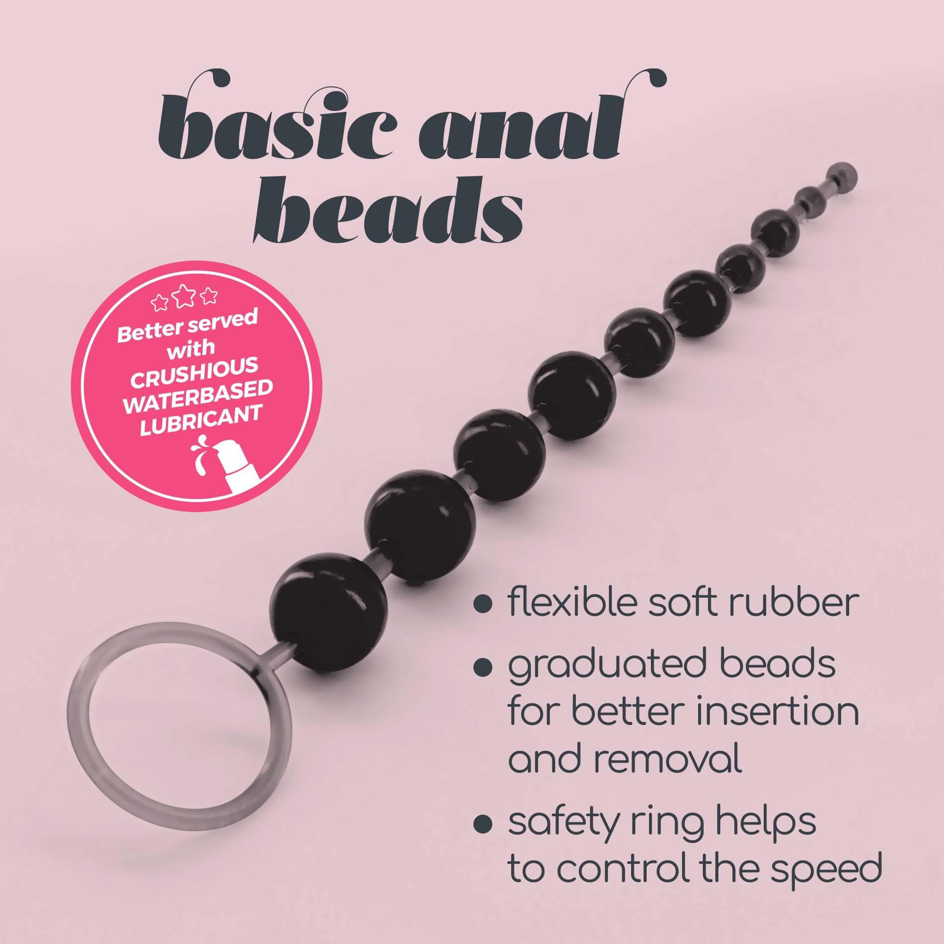10 Bead Anal Chain Crushious Black