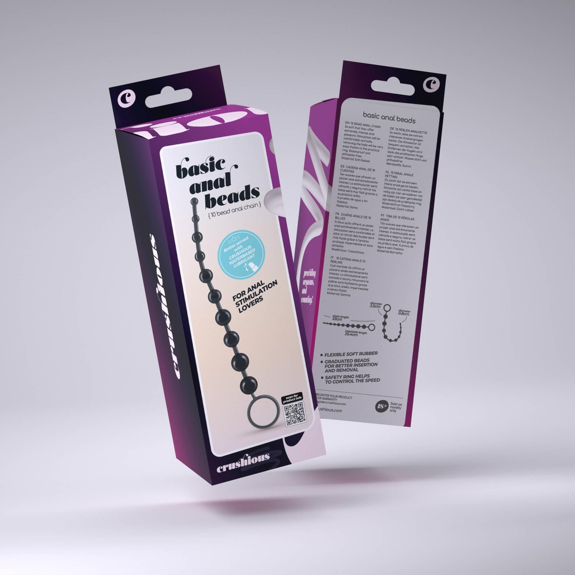 10 Bead Anal Chain Crushious Black