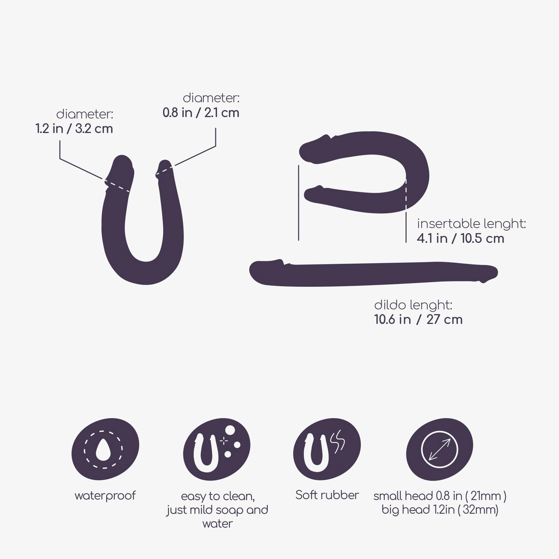 Double Trouble Double Head Dildo Crushious Purple