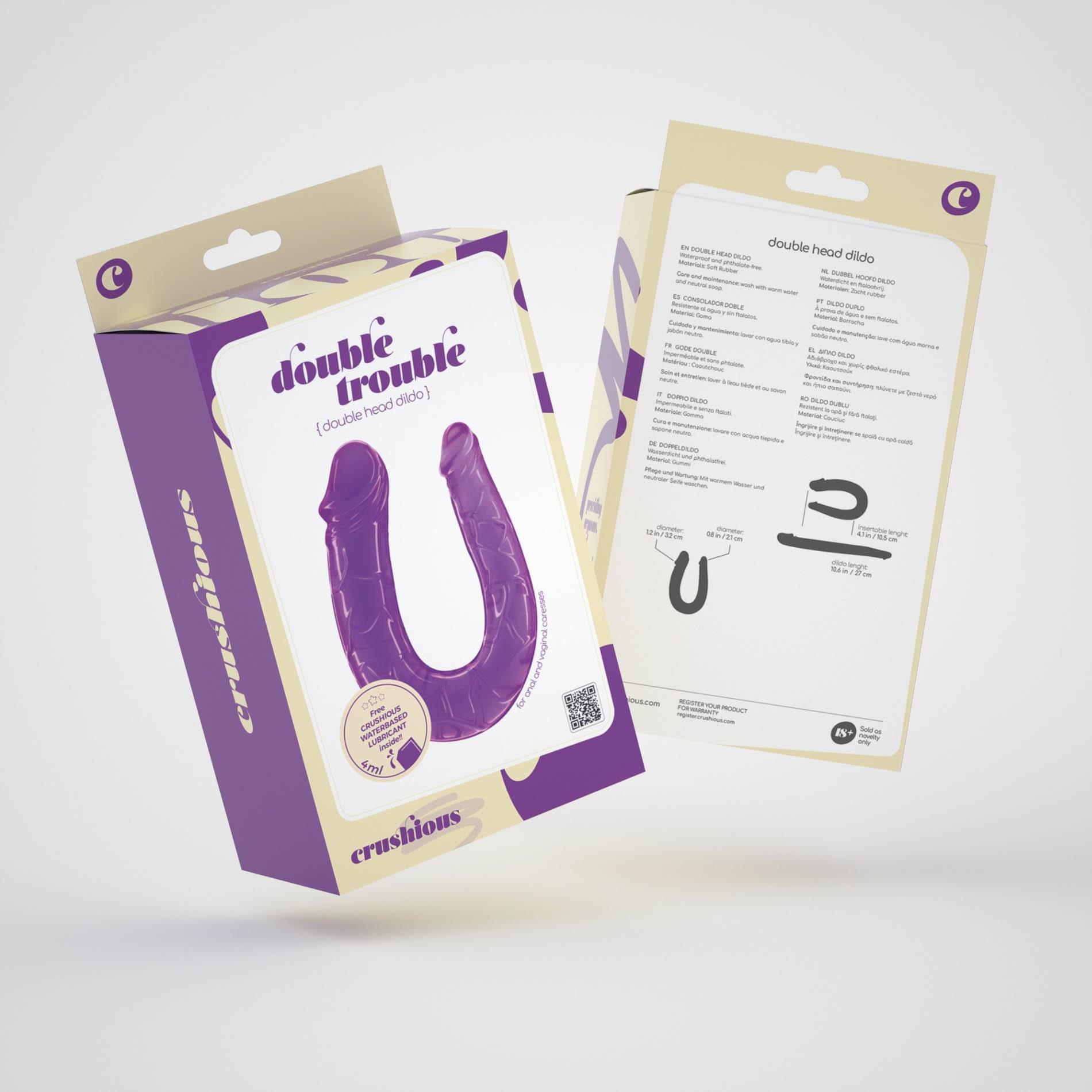 Double Trouble Double Head Dildo Crushious Purple