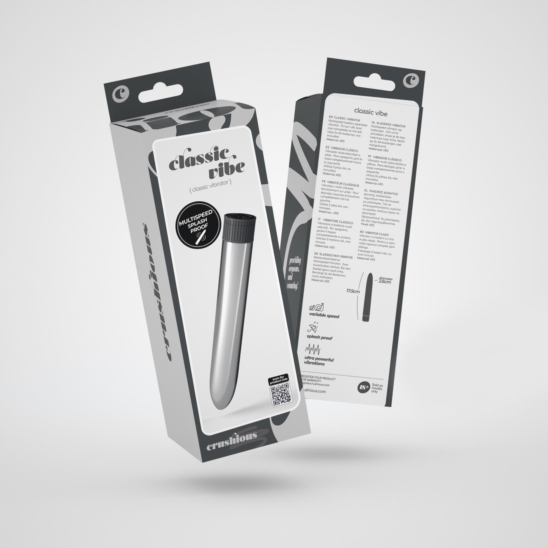 Crushious Classic Vibe Vibrator Silver