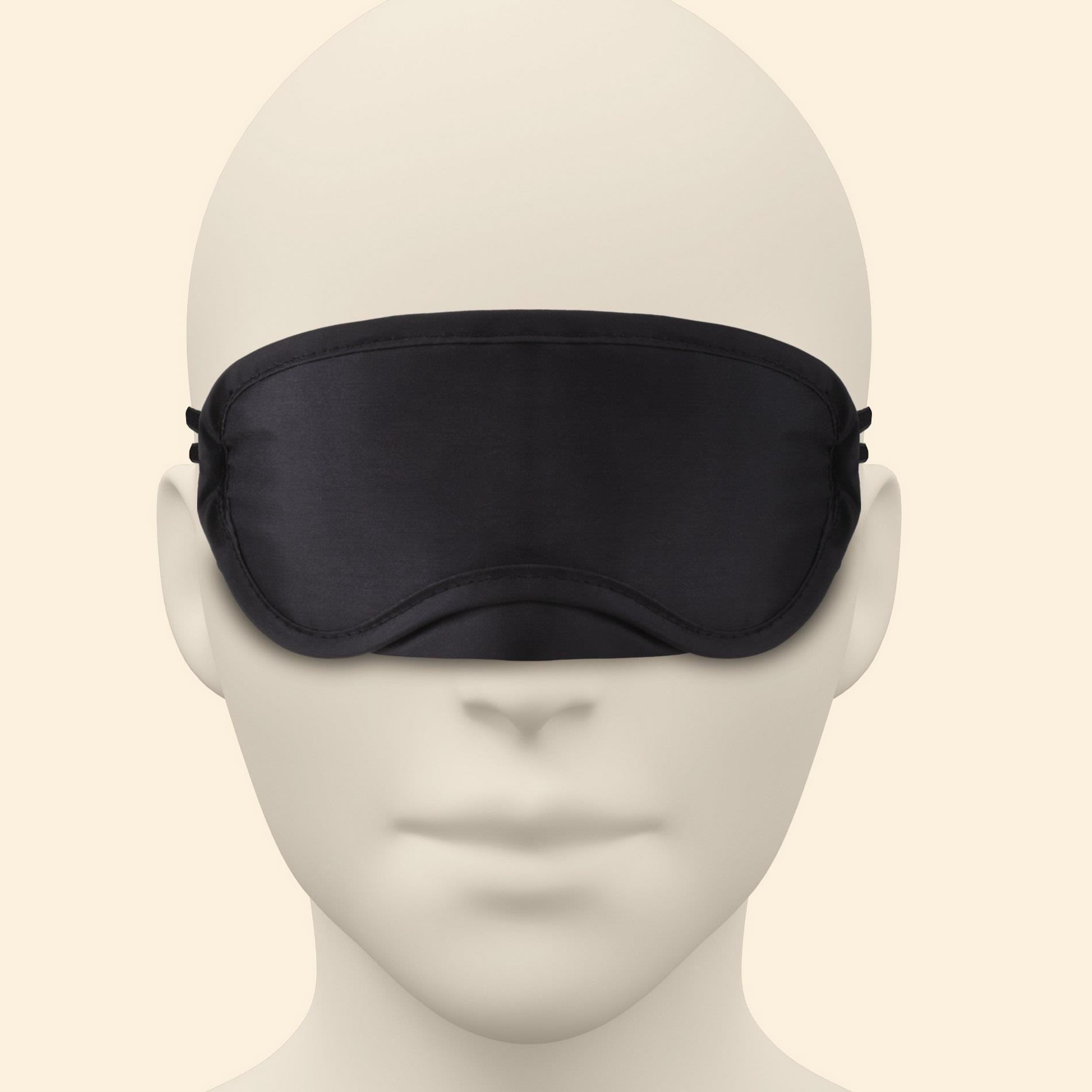 2 Satin Blindfolds Crushious Black & Red