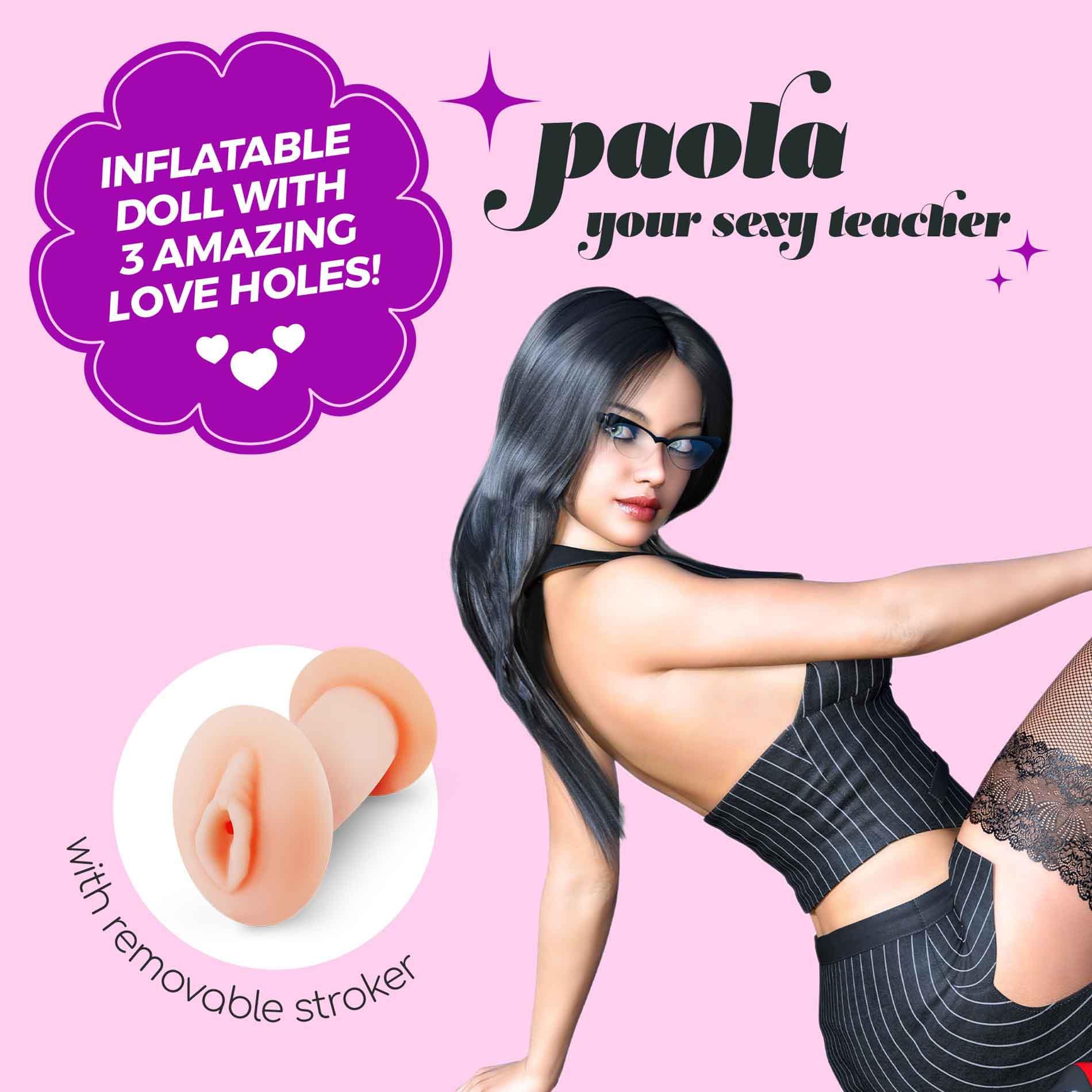 Crushious Paola The Teacher Inflatable Doll With Stroker