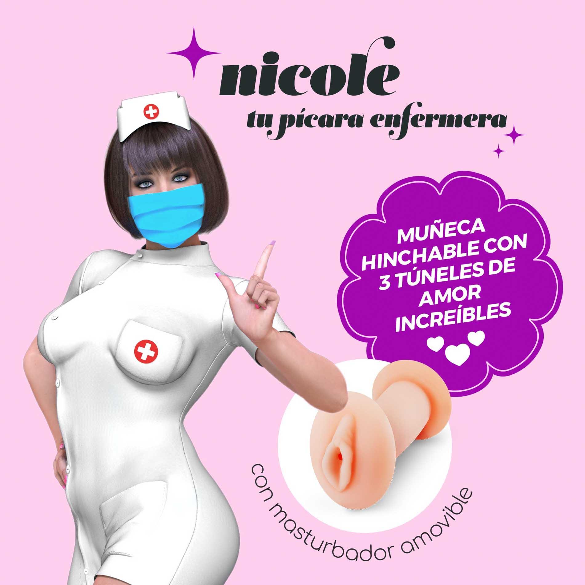 Crushious Nicole La Enfermera Inflatable Doll With Stroker