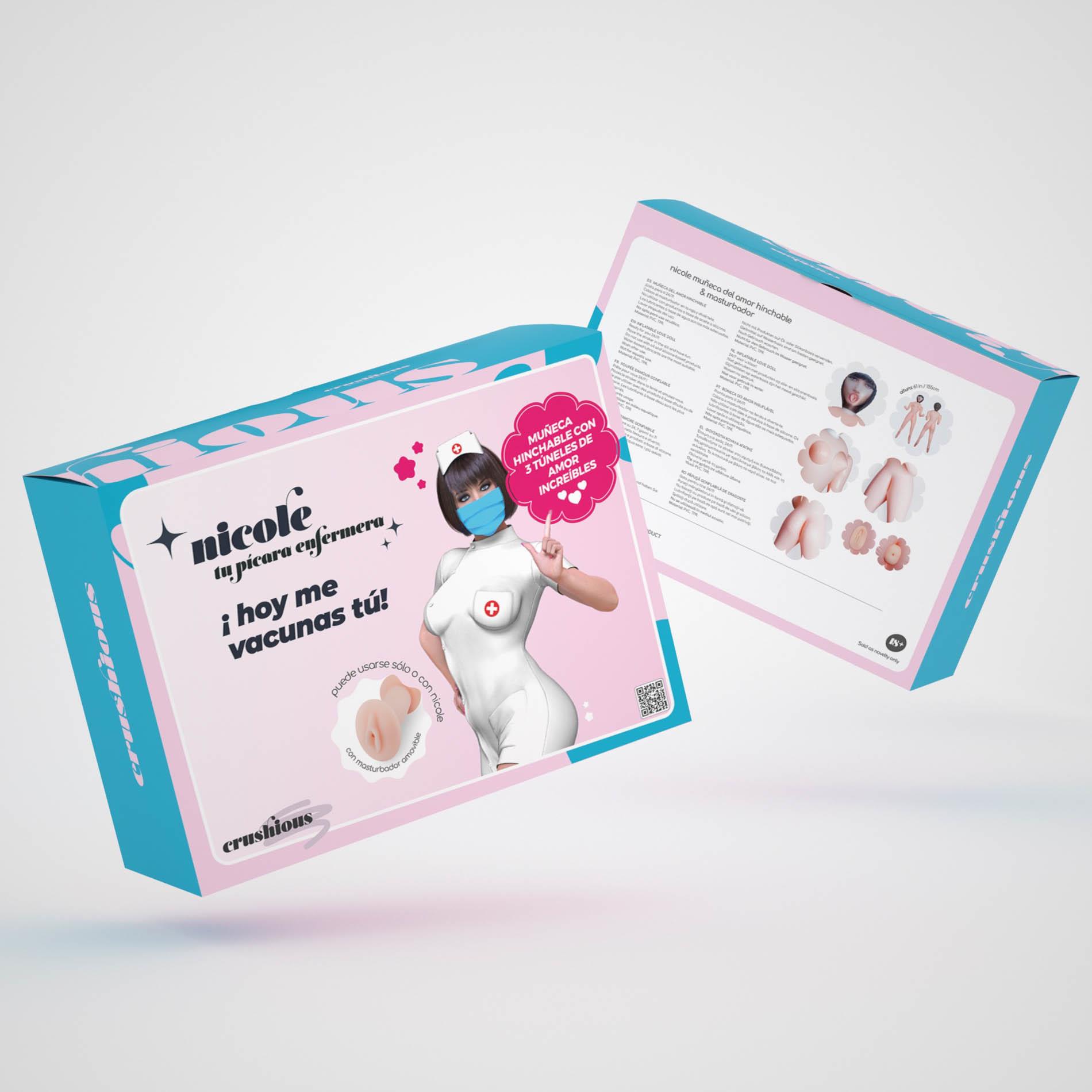 Crushious Nicole La Enfermera Inflatable Doll With Stroker