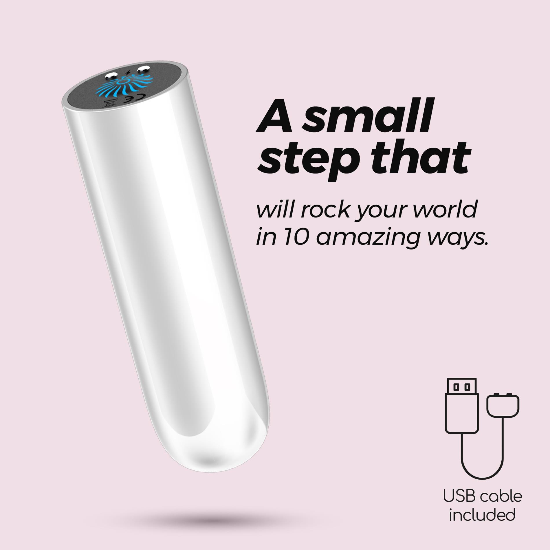 Quackers Usb Rechargeable Vibrating Bullet White Crushious