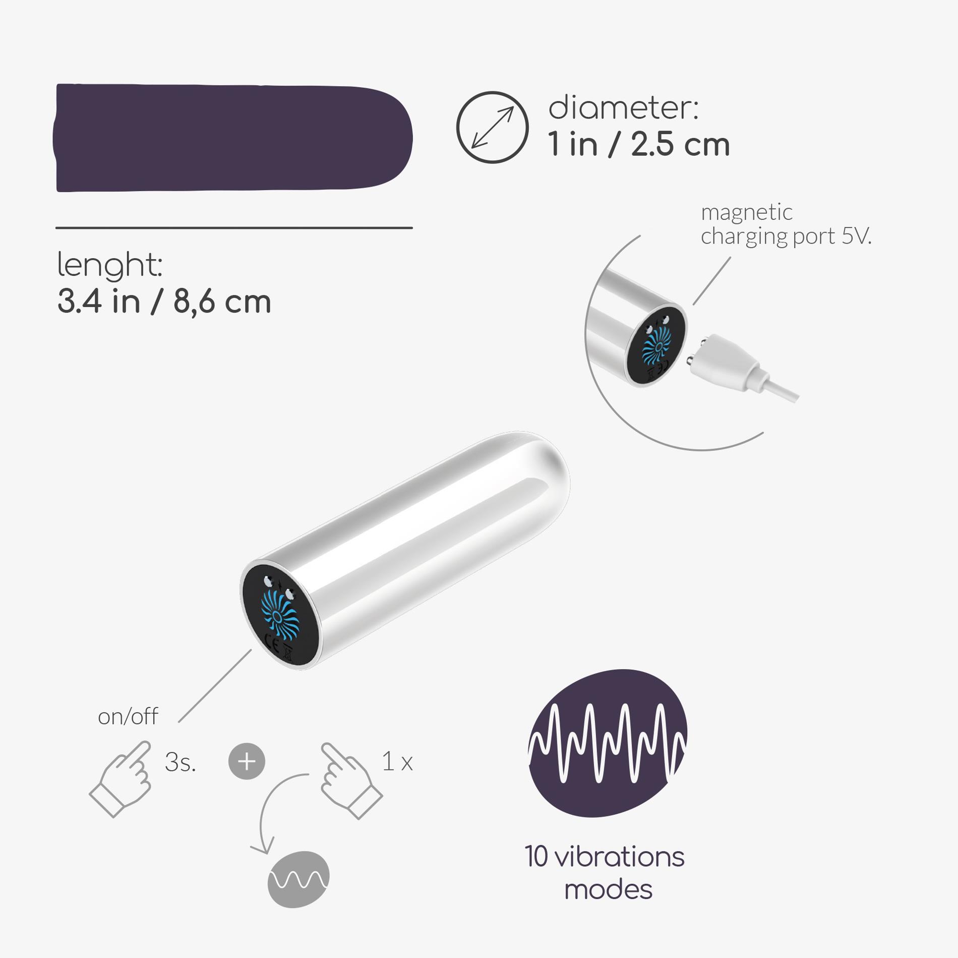 Quackers Usb Rechargeable Vibrating Bullet White Crushious