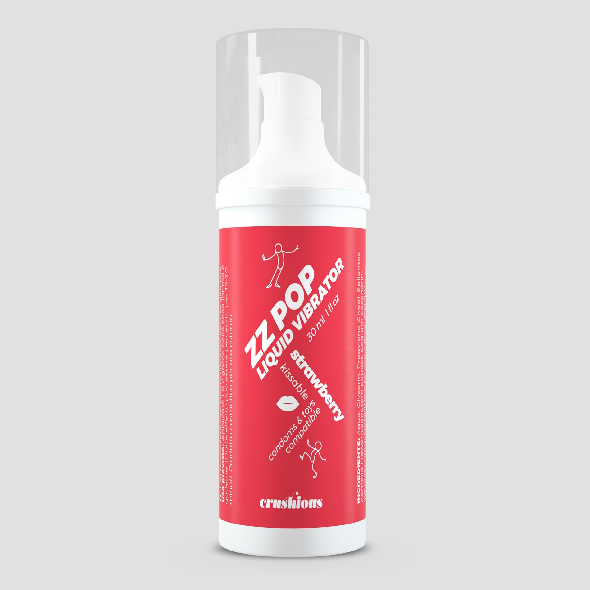 Crushious Zz Pop Liquid Vibrator Strawberry Aroma 30Ml