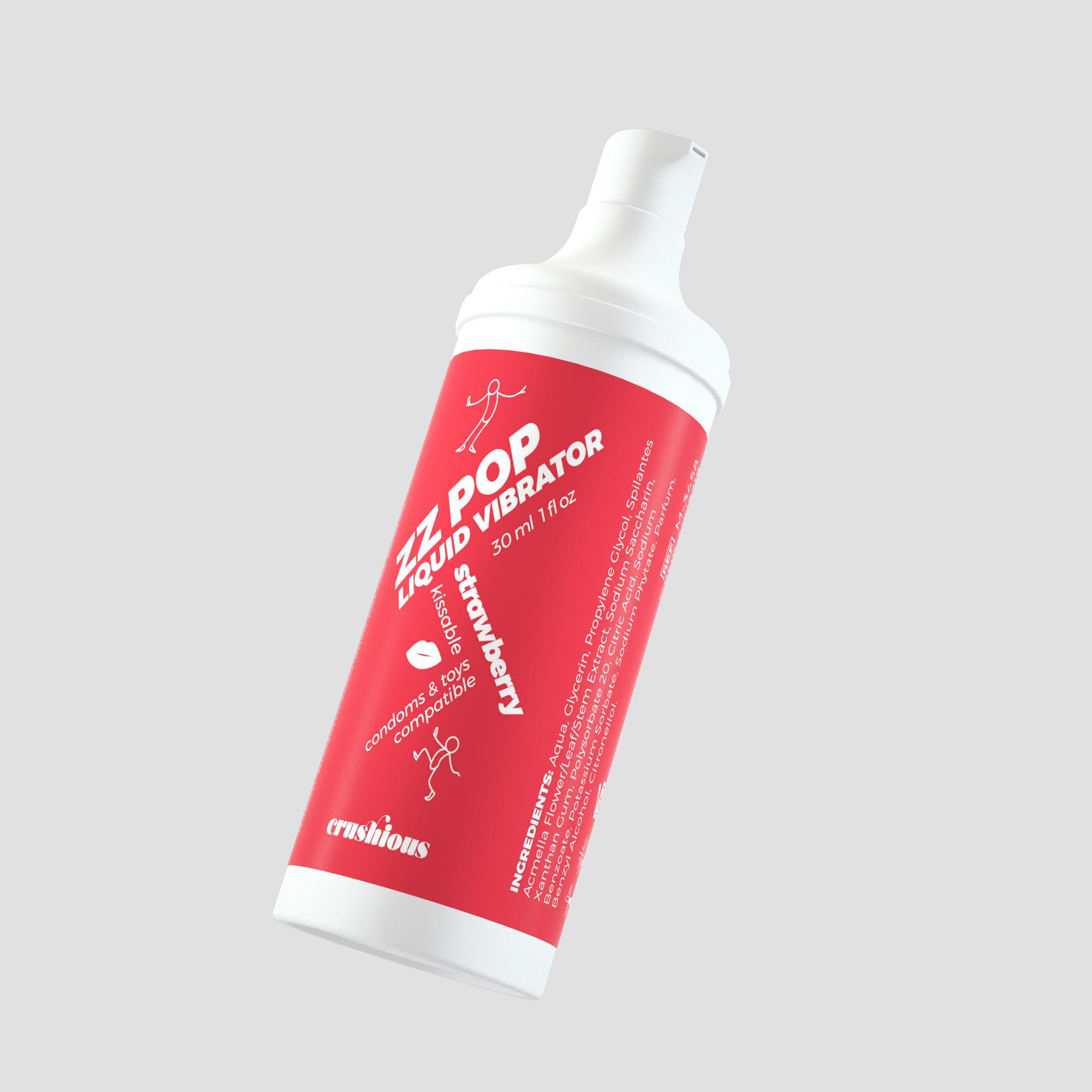 Crushious Zz Pop Liquid Vibrator Strawberry Aroma 30Ml