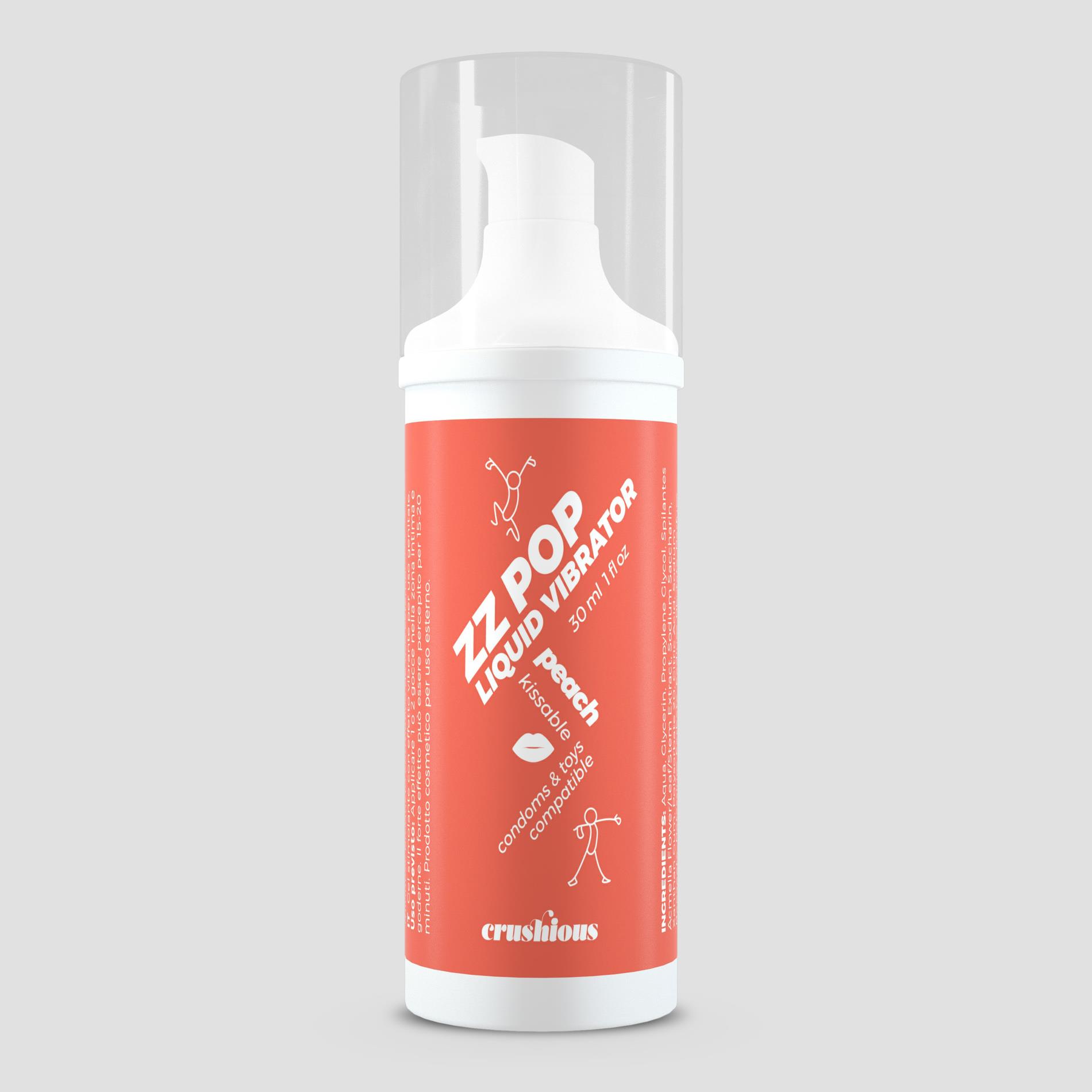 Crushious Zz Pop Liquid Vibrator Peach Aroma 30Ml