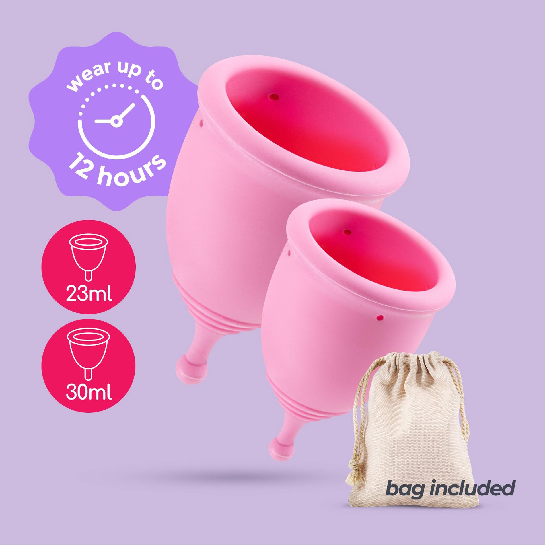 Crushious Minerva S + L Menstrual Cups With Pouch