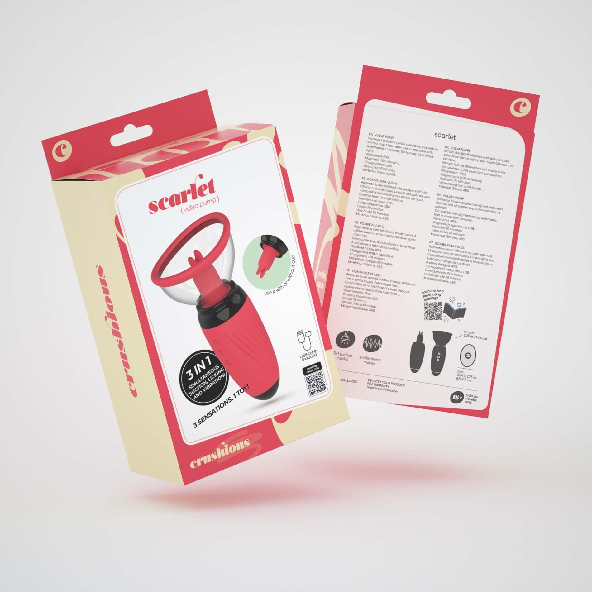 Crushious Scarlet Vulva Pump Rechargeable Stimulator