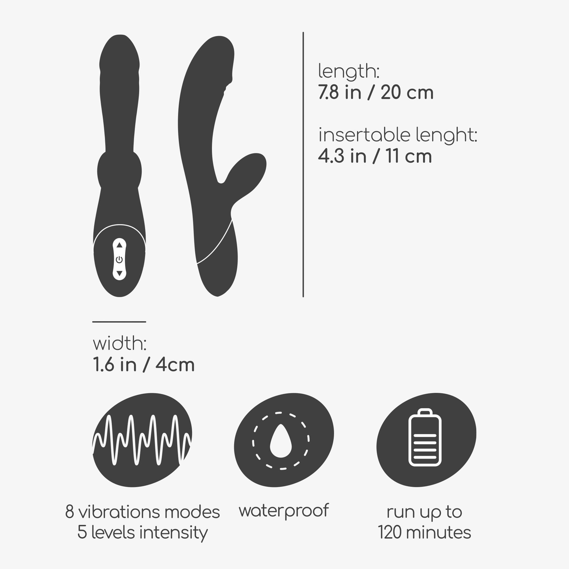 Crushious Dare Dong Rechargeable Rabbit Vibrator