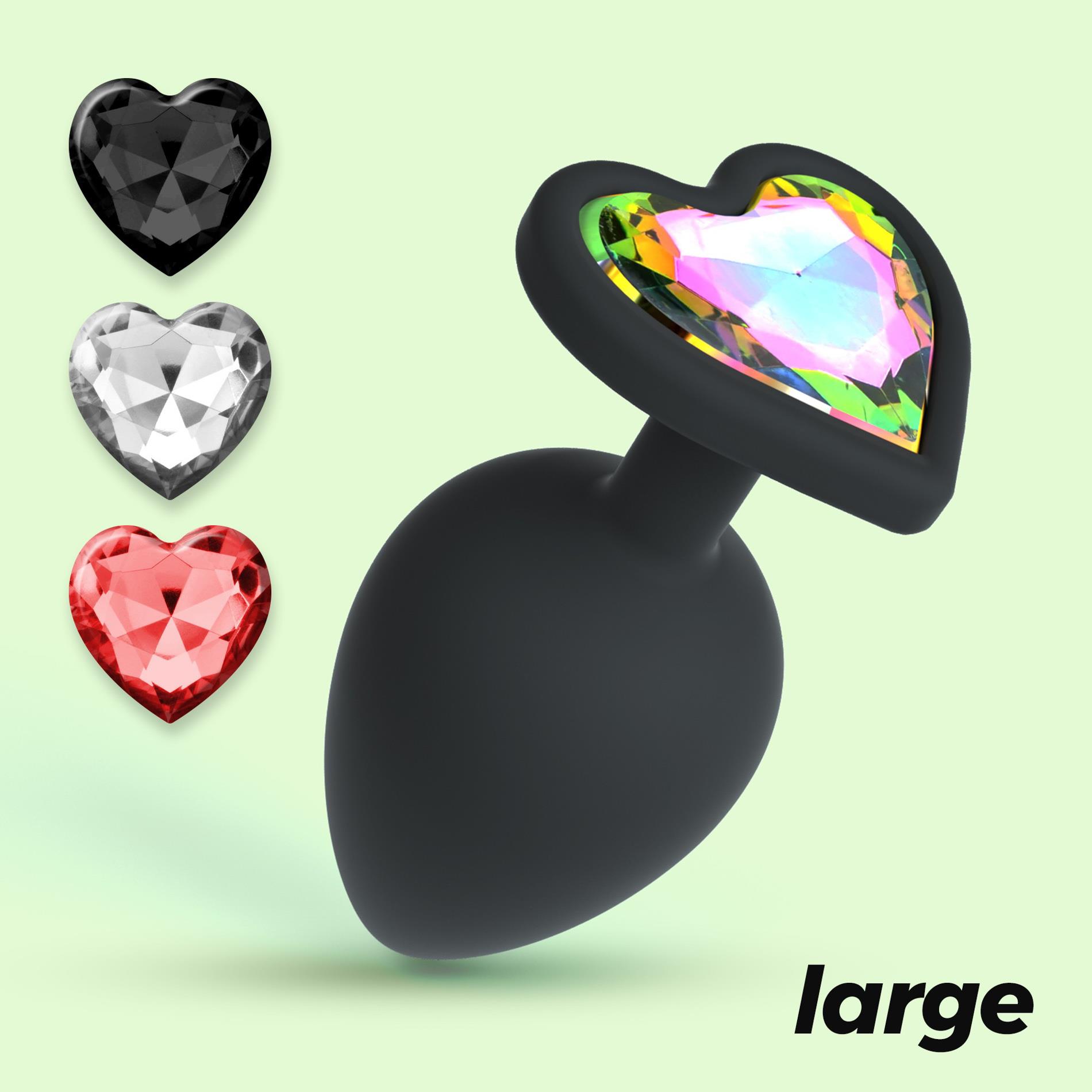 Crushious Cuore Large Anal Plug With 4 Interchangeable Jewels