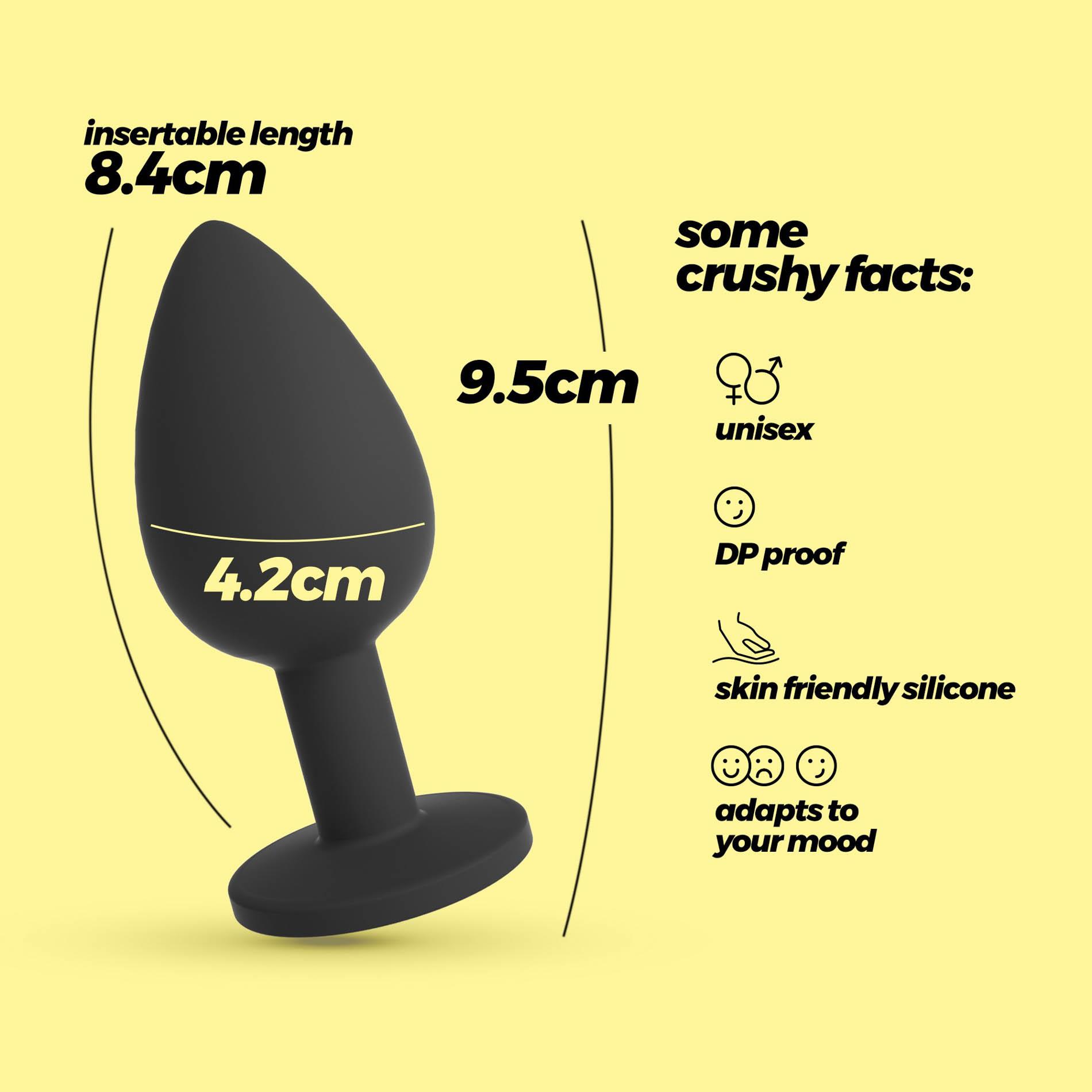 Crushious Camileo Large Anal Plug With 4 Interchangeable Jewels