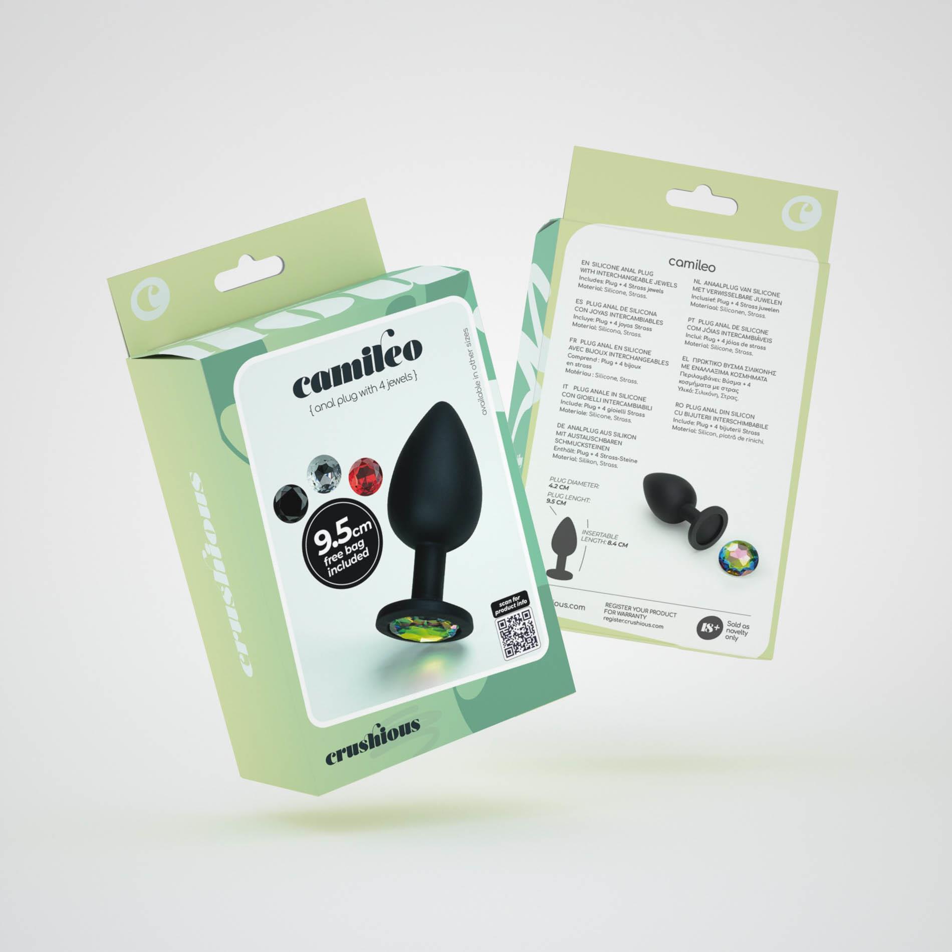 Crushious Camileo Large Anal Plug With 4 Interchangeable Jewels