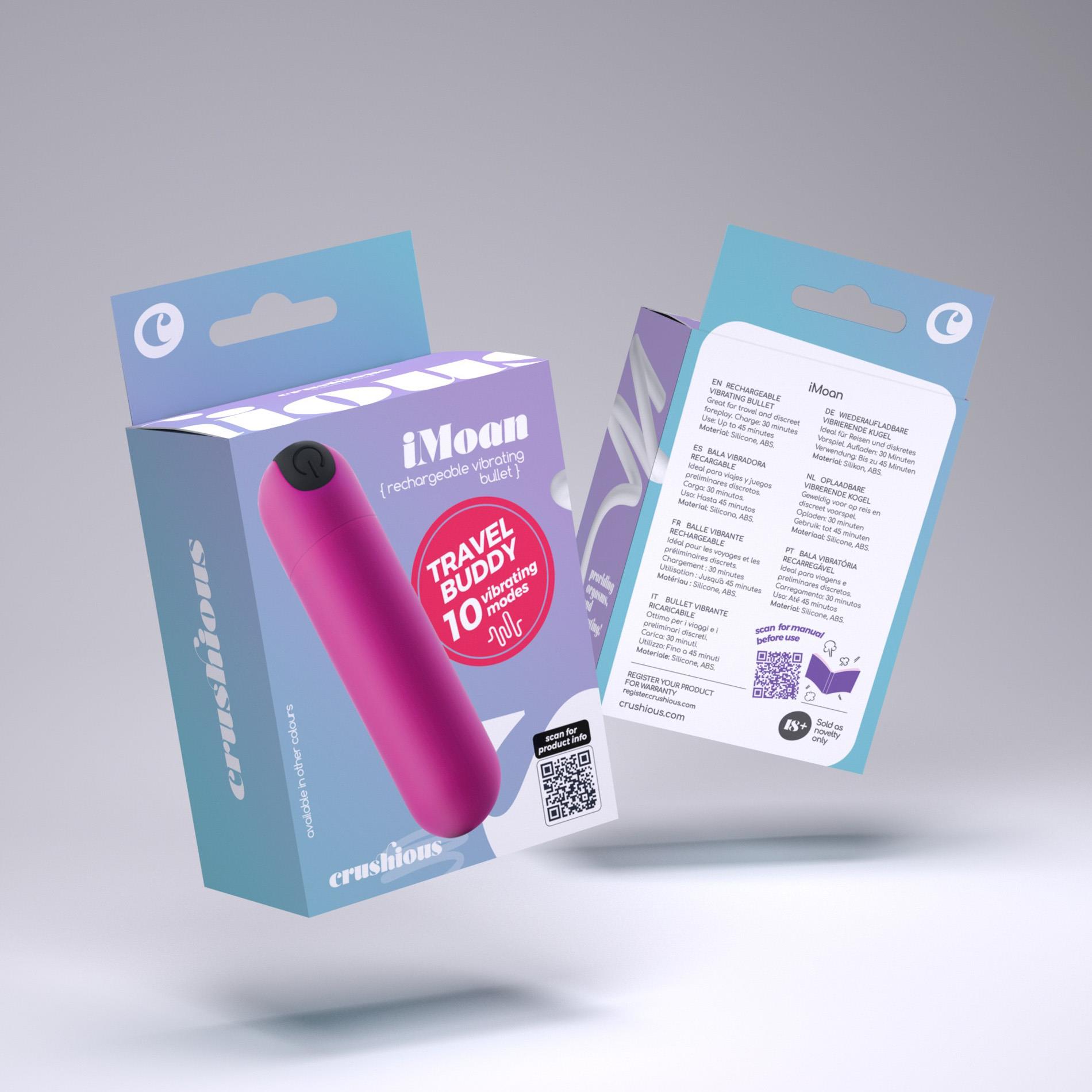 Crushious Imoan Rechargeable Vibrating Bullet Pink