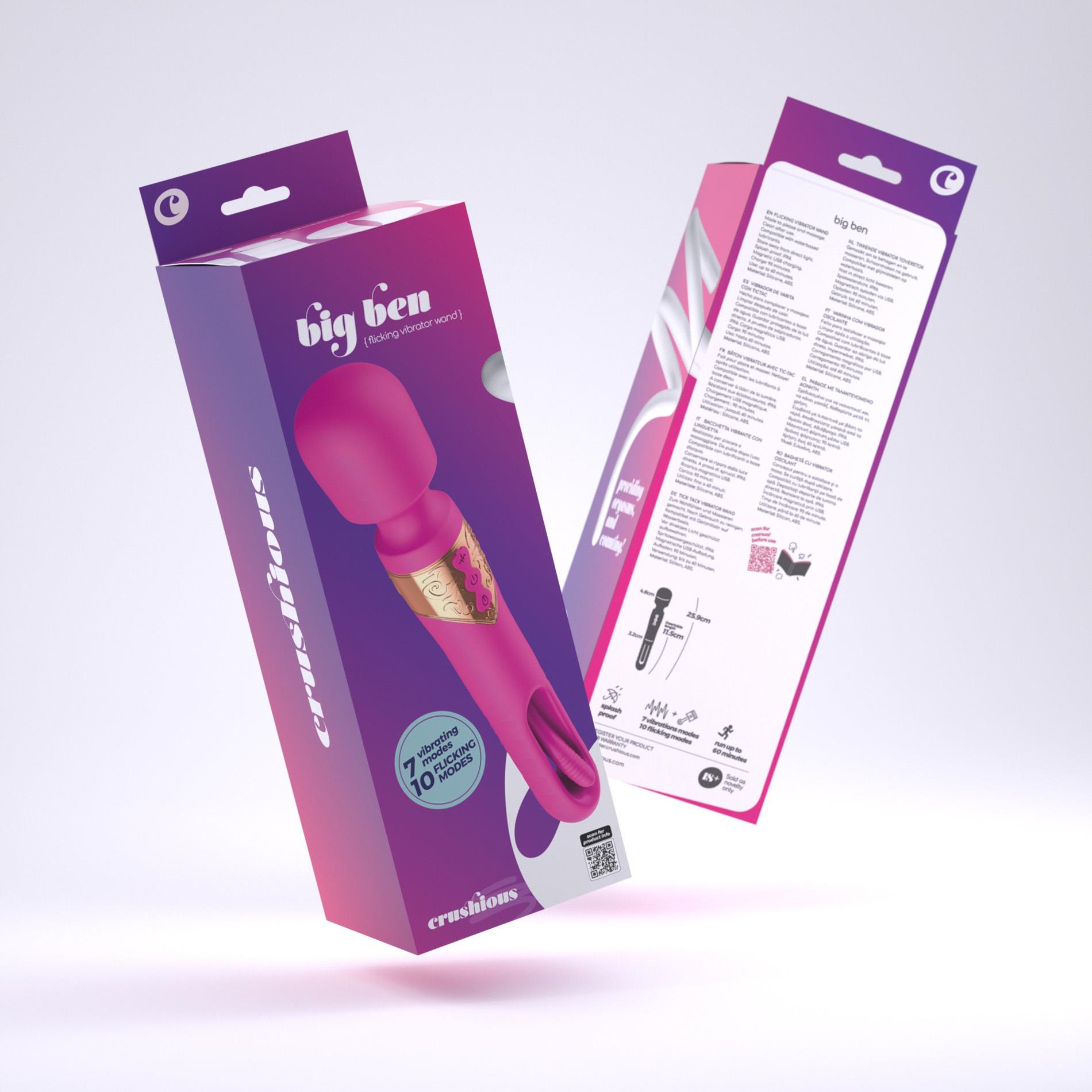 Crushious Big Ben Dual Massager With Flicker