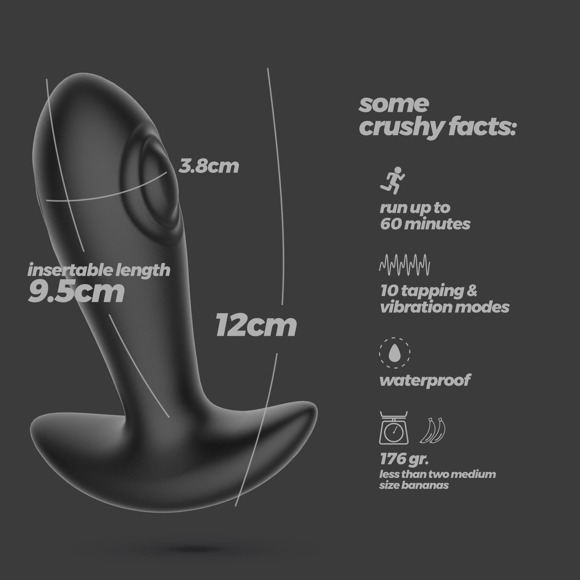 Crushious Octo Tapping Anal Plug With Remote Control