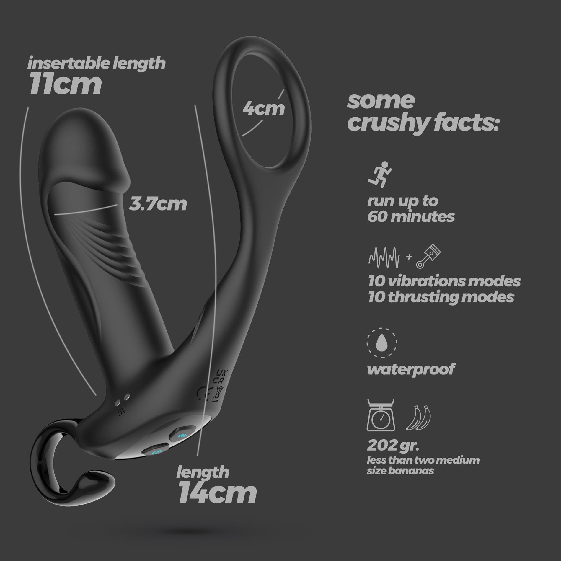 Crushious Magoo Prostate Massager With Cockring And Remote Control