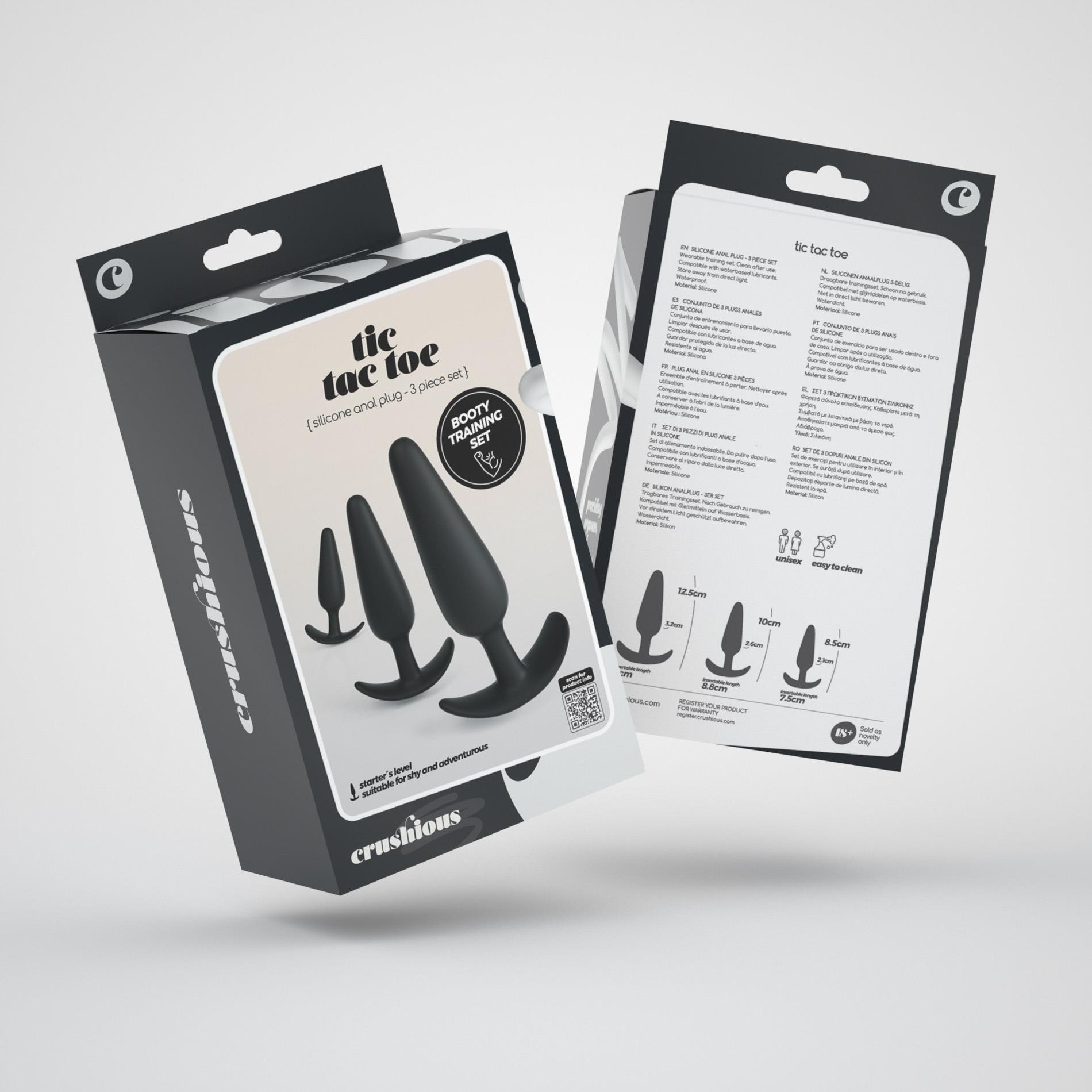 Crushious Tic Tac Toe Anal Plugs Training Set