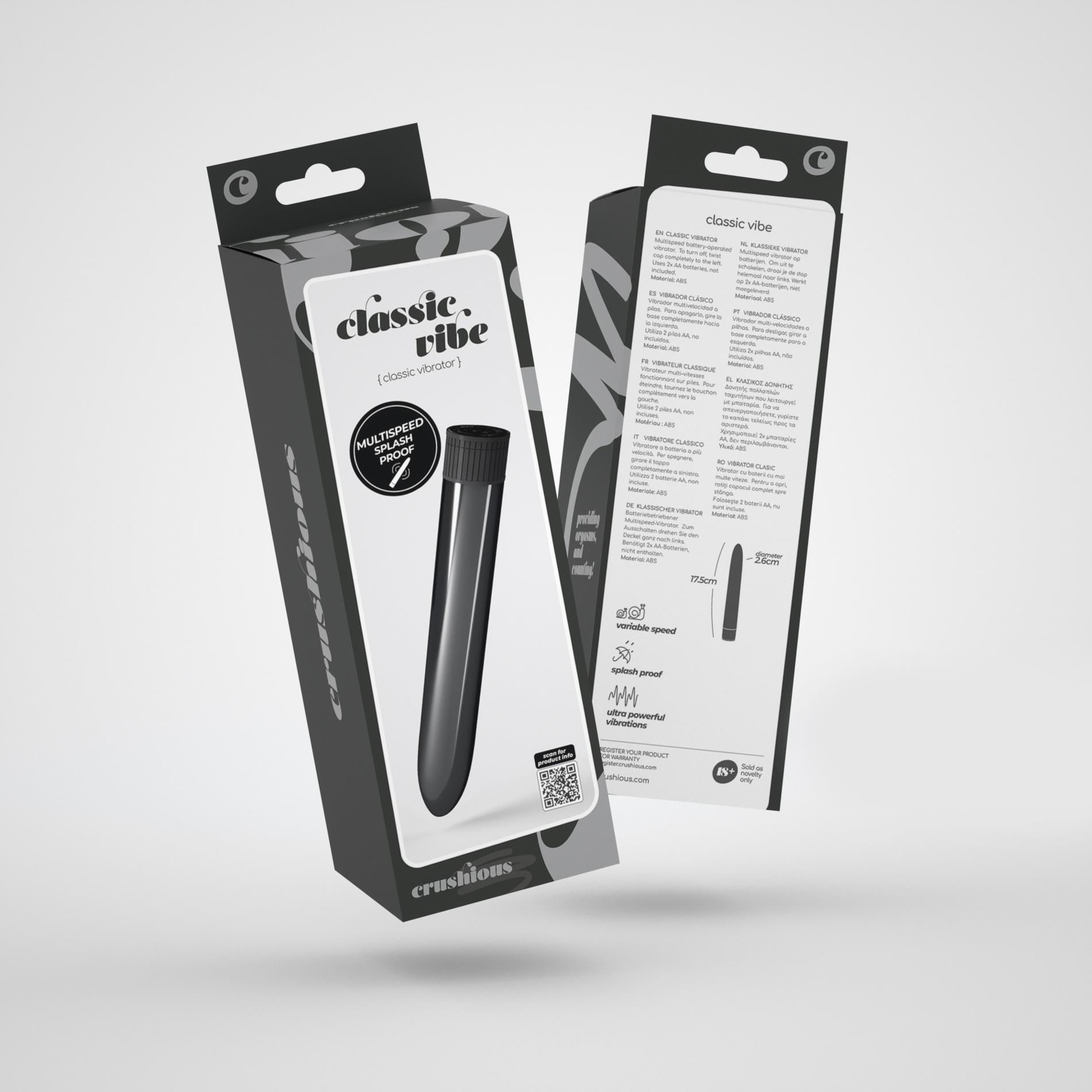 Crushious Classic Vibe Vibrator Black