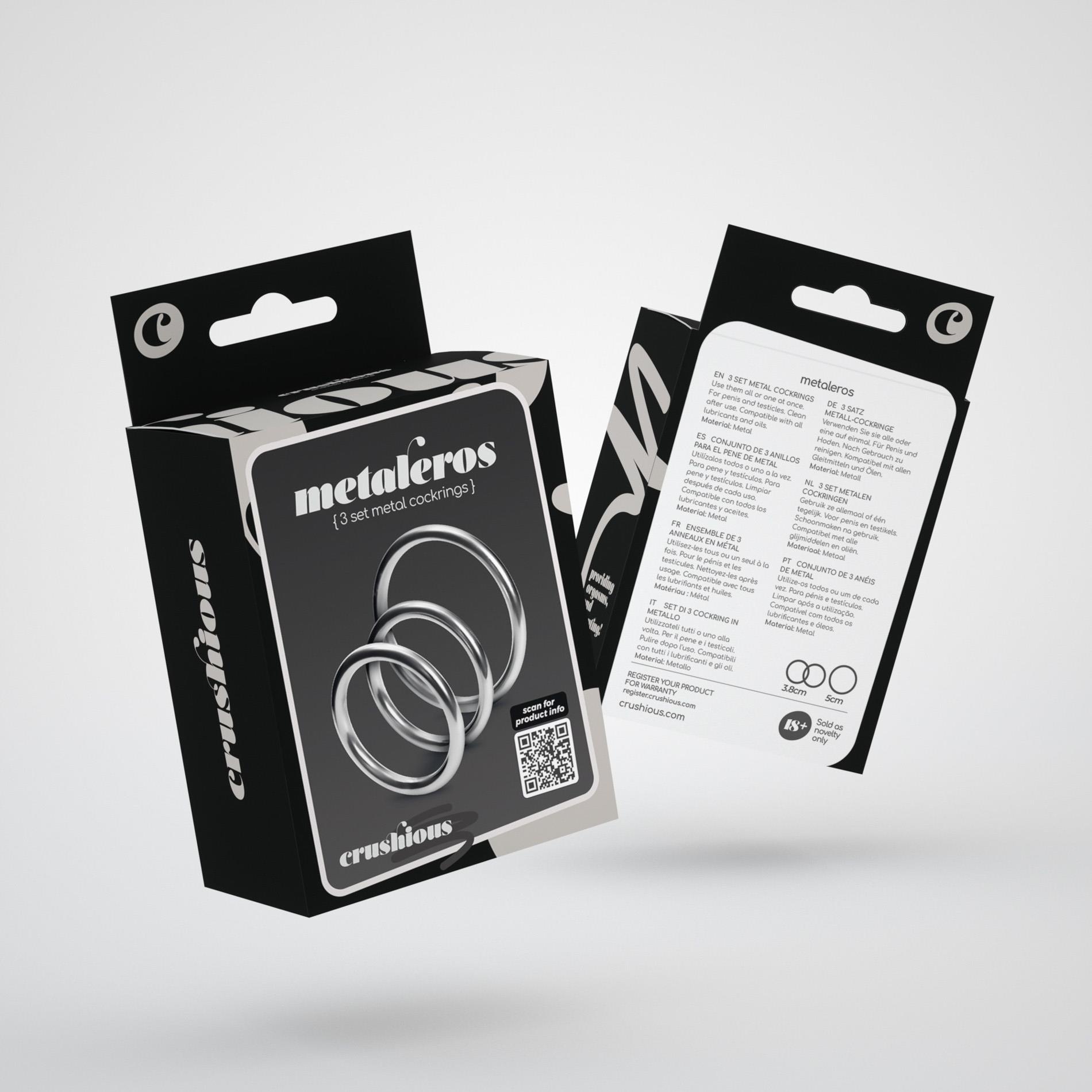 Crushious Metaleros 3 Metal Cockring Set