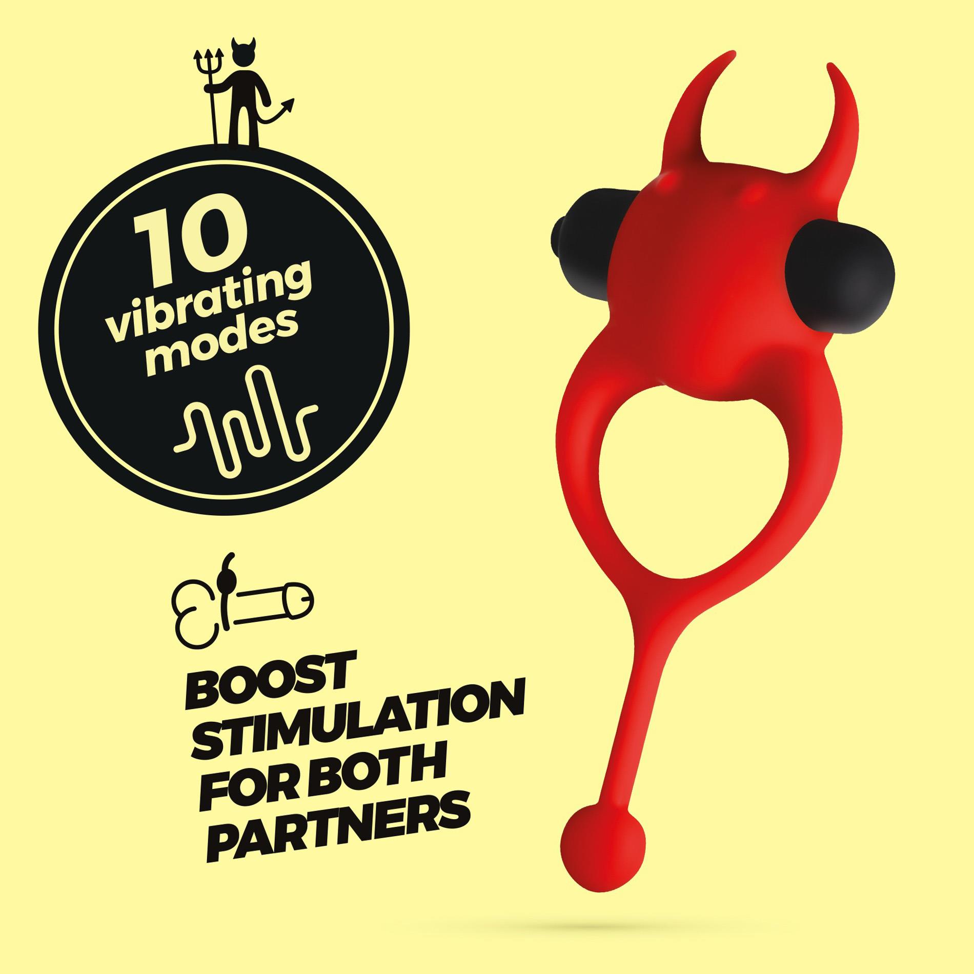 Crushious Daemon Vibrating Cockring Red