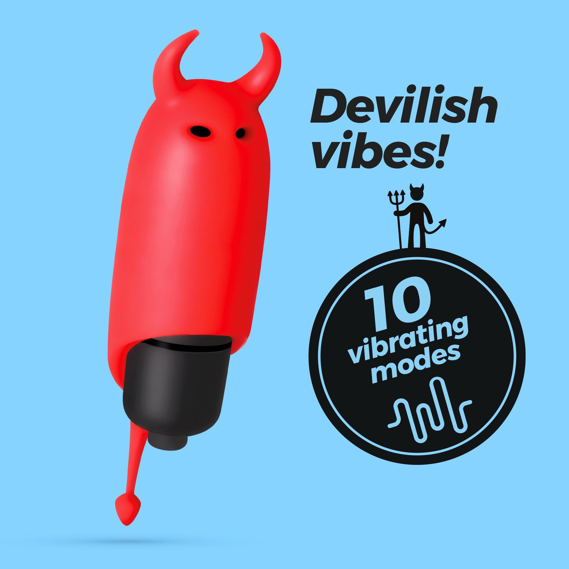 Crushious O-Pet Devil With 10 Vibration Bullet Red