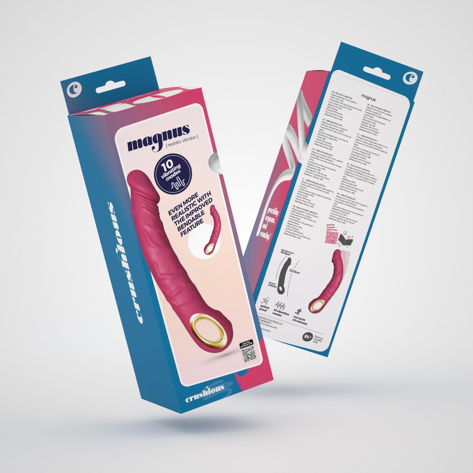 Crushious Magnus Bend Flexible Vibrator Pink