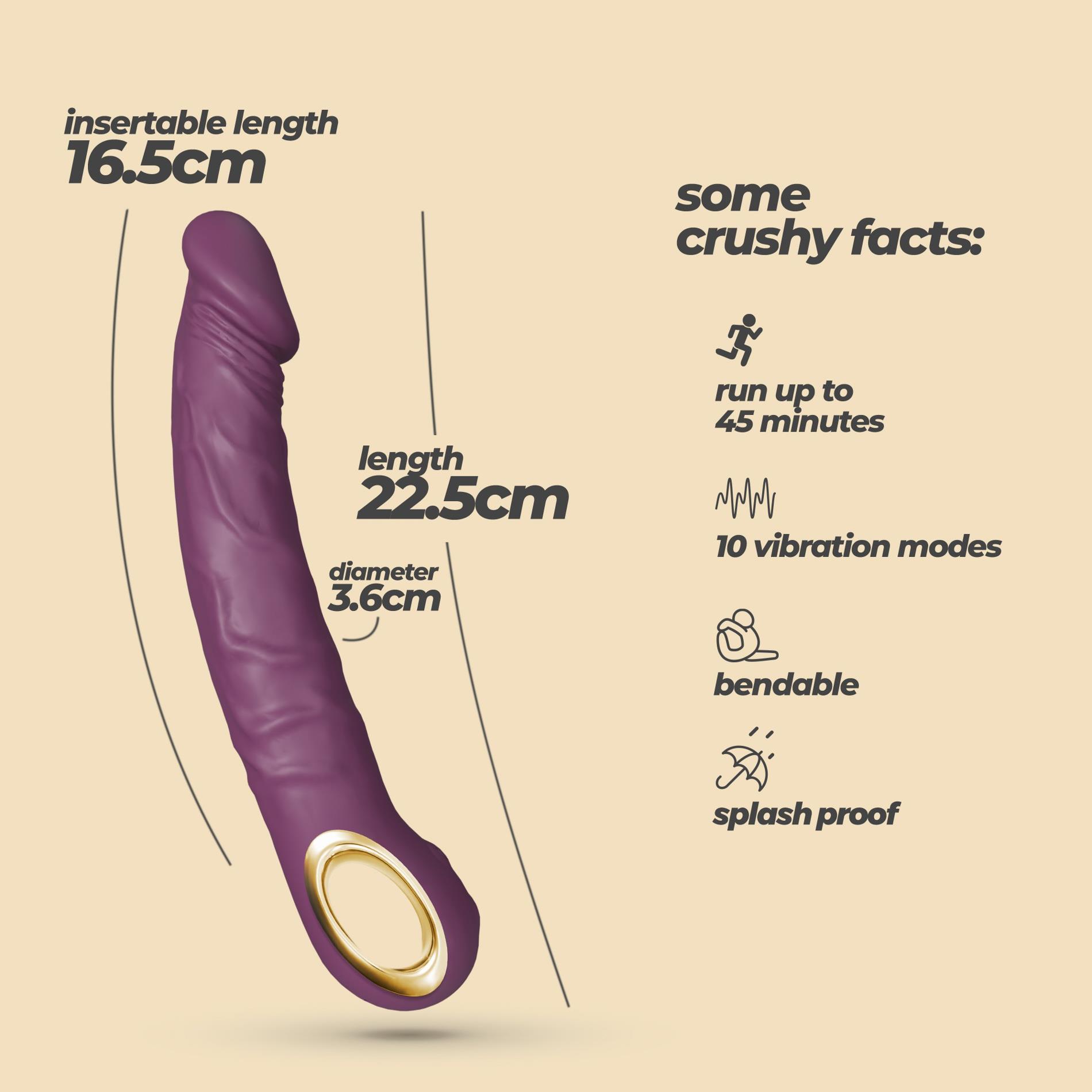 Crushious Magnus Bend Flexible Vibrator Purple