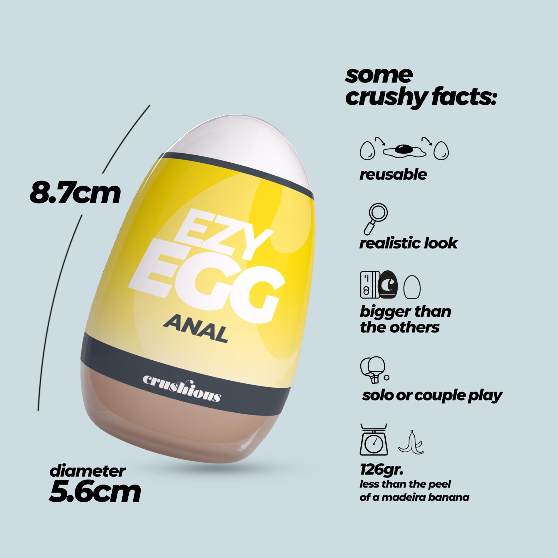 Crushious Ezy Egg Anal Masturbator Egg