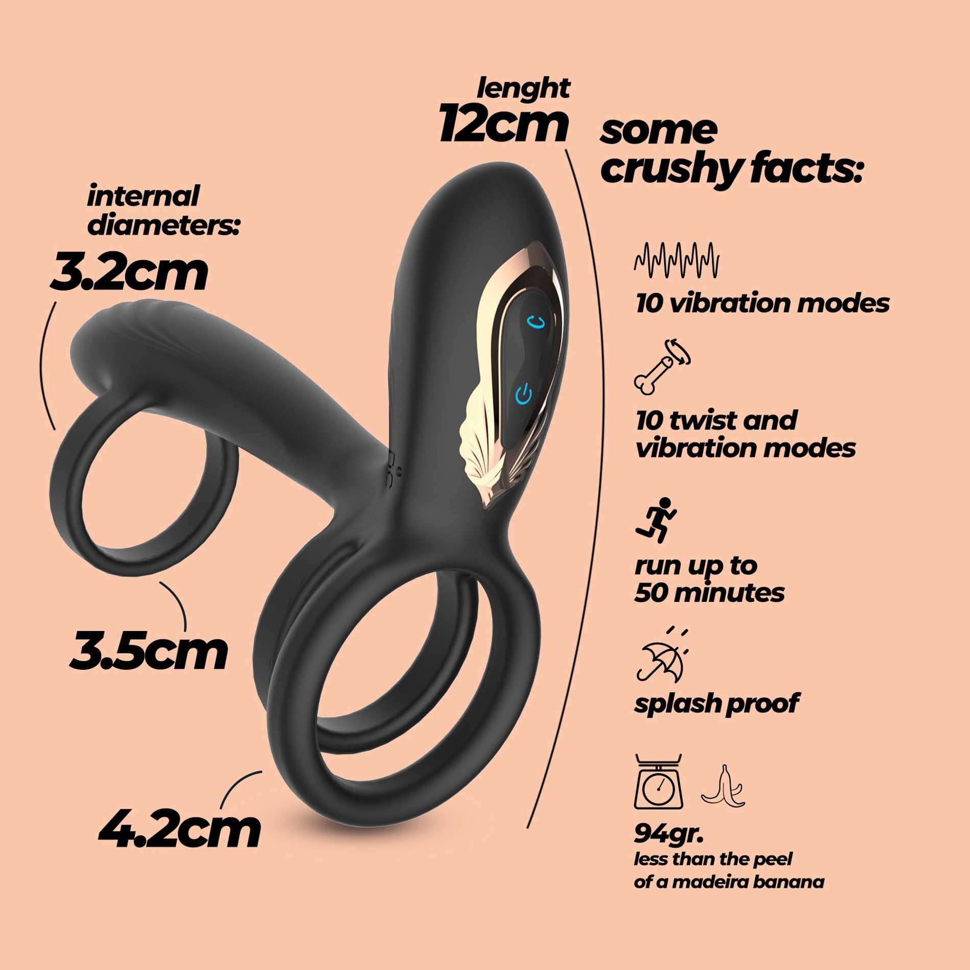 Crushious Tornado Rotating Penis Armour