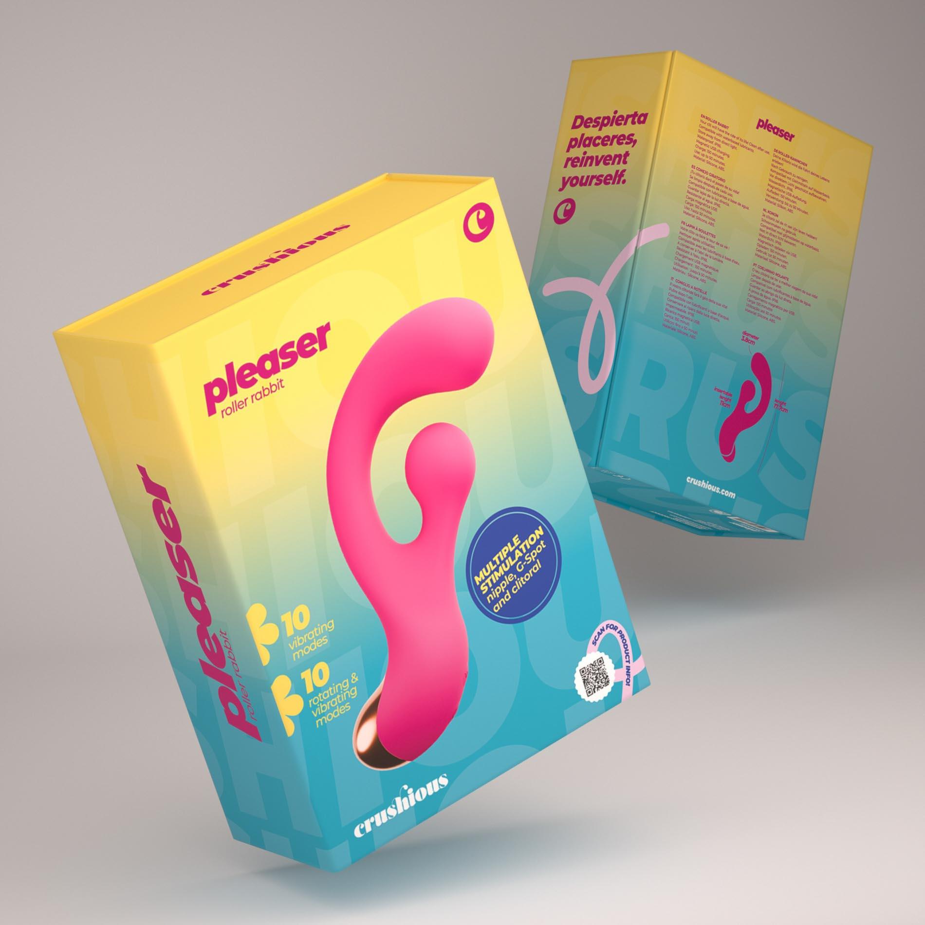 Crushious Pleaser Vibrator With Rotating Stimulation