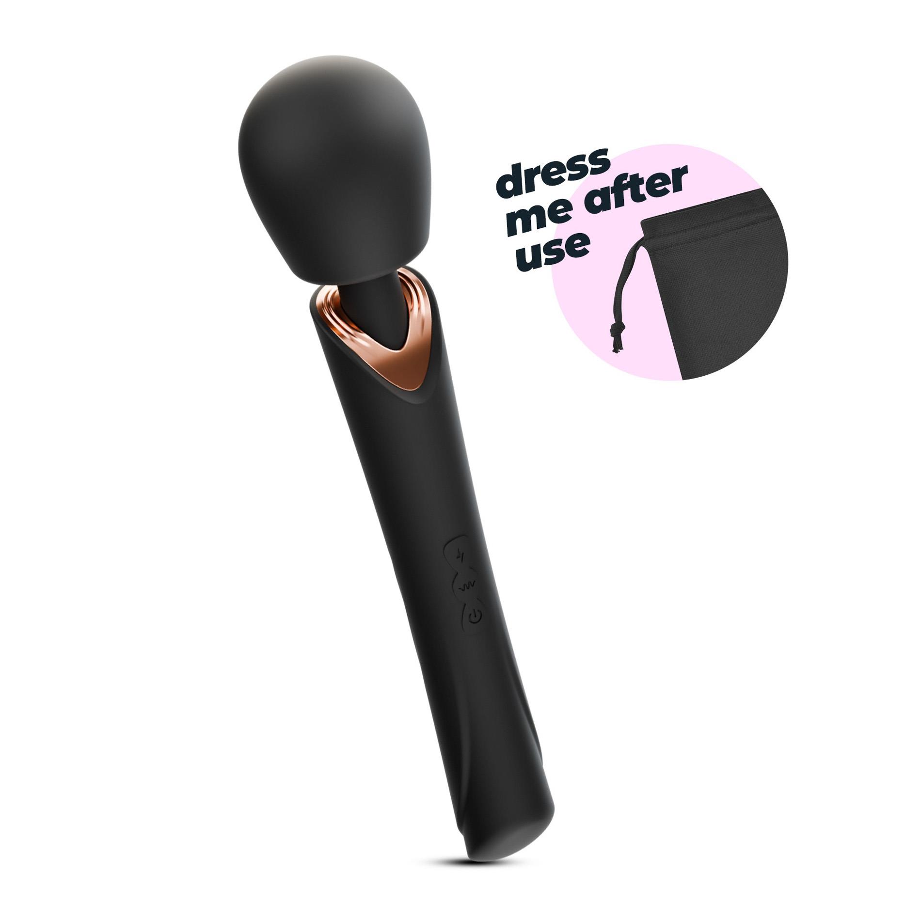 Crushious Holly Rechargeable Wand Massager Black
