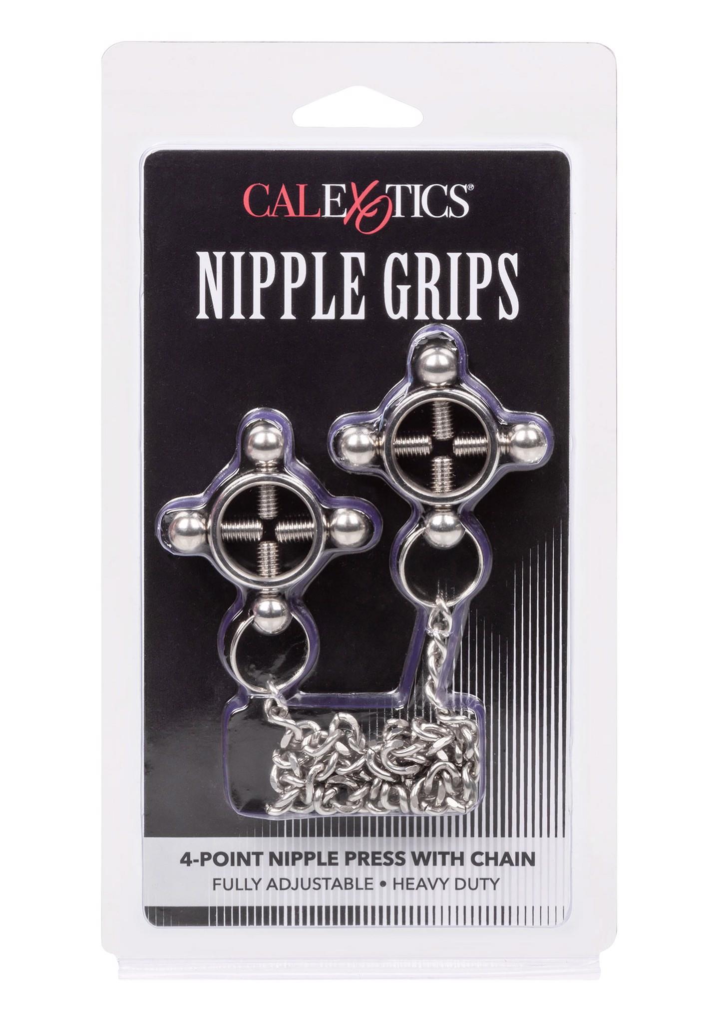 4 Point Nipple Press W Chain Black