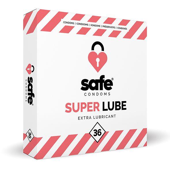Kondómy SAFE Super Lube Extra Lubricant 36 ks