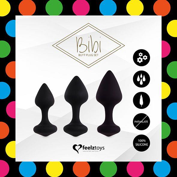 Feelztoys - Bibi Butt Plug Set 3 Pcs Black
