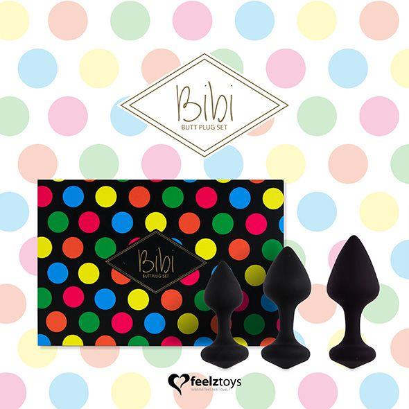 Feelztoys - Bibi Butt Plug Set 3 Pcs Black