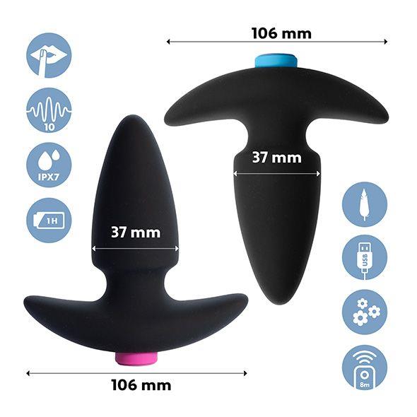 Feelztoys - Funkybutts Remote Controlled Butt Plug Set For Couples