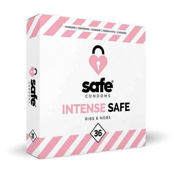Kondómy Safe Intense Safe Ribs & Nobs 36ks
