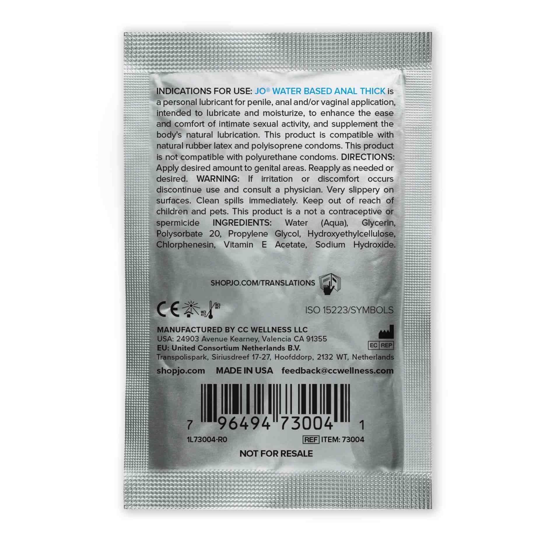 System Jo - Anal Thick Water Based Lubricant Sachet 5Ml