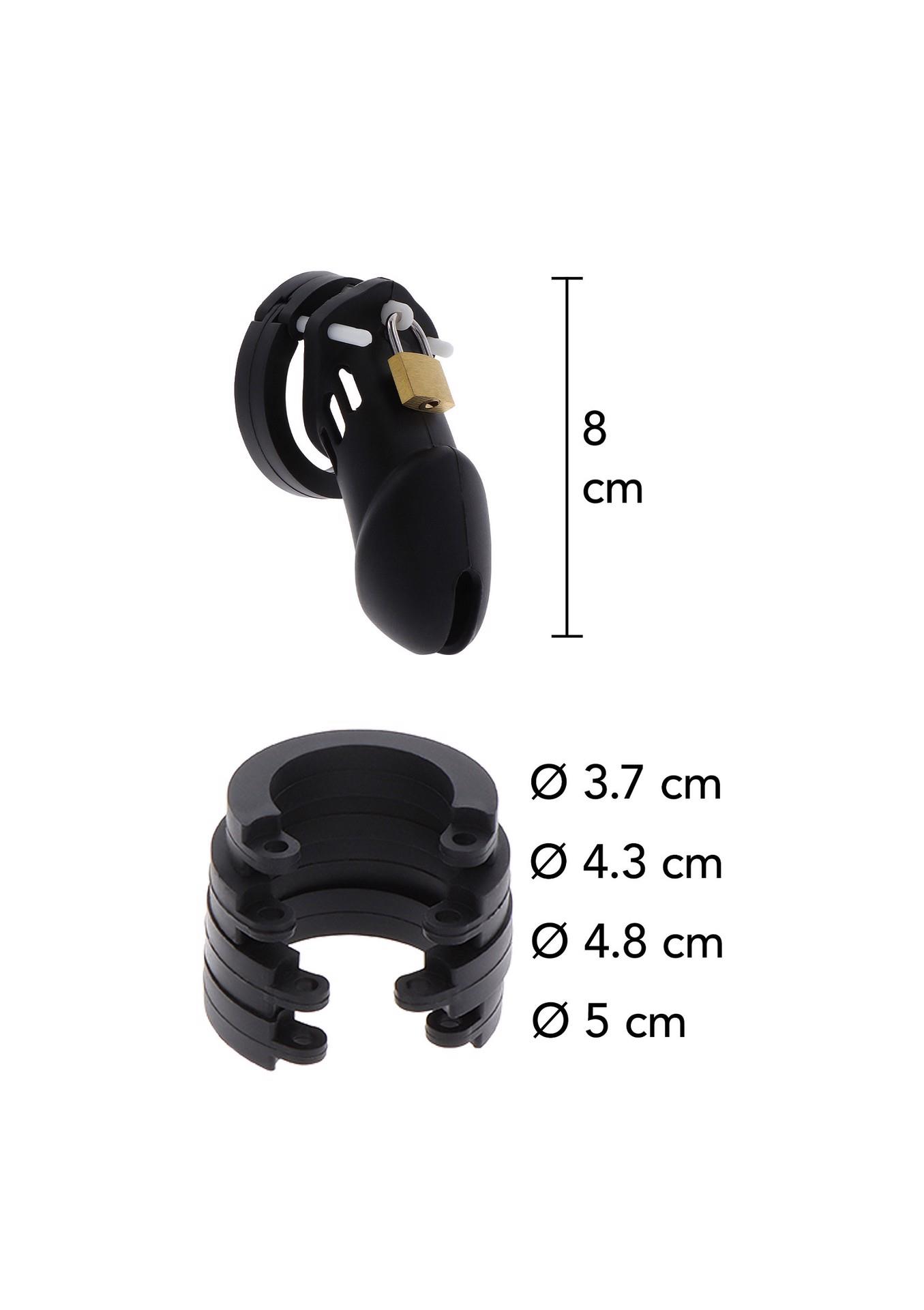 Chastity Cock Cage Slicone L Black