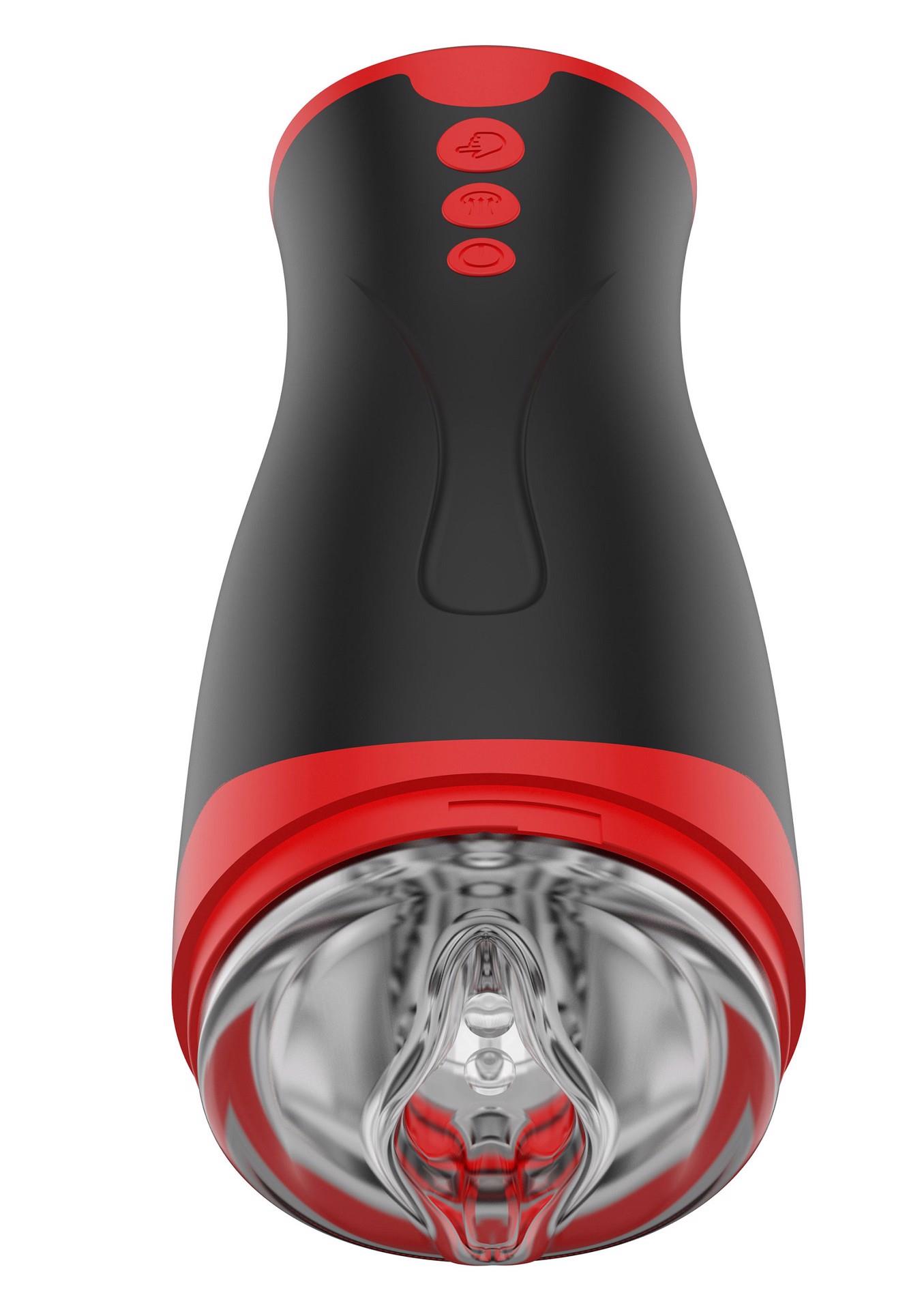 Masturbator Vibrating&Squeeze Black