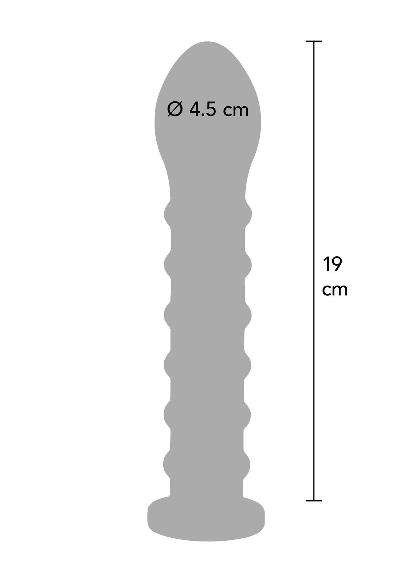 Ribbed Dong Easy-Lock 19 Cm Black