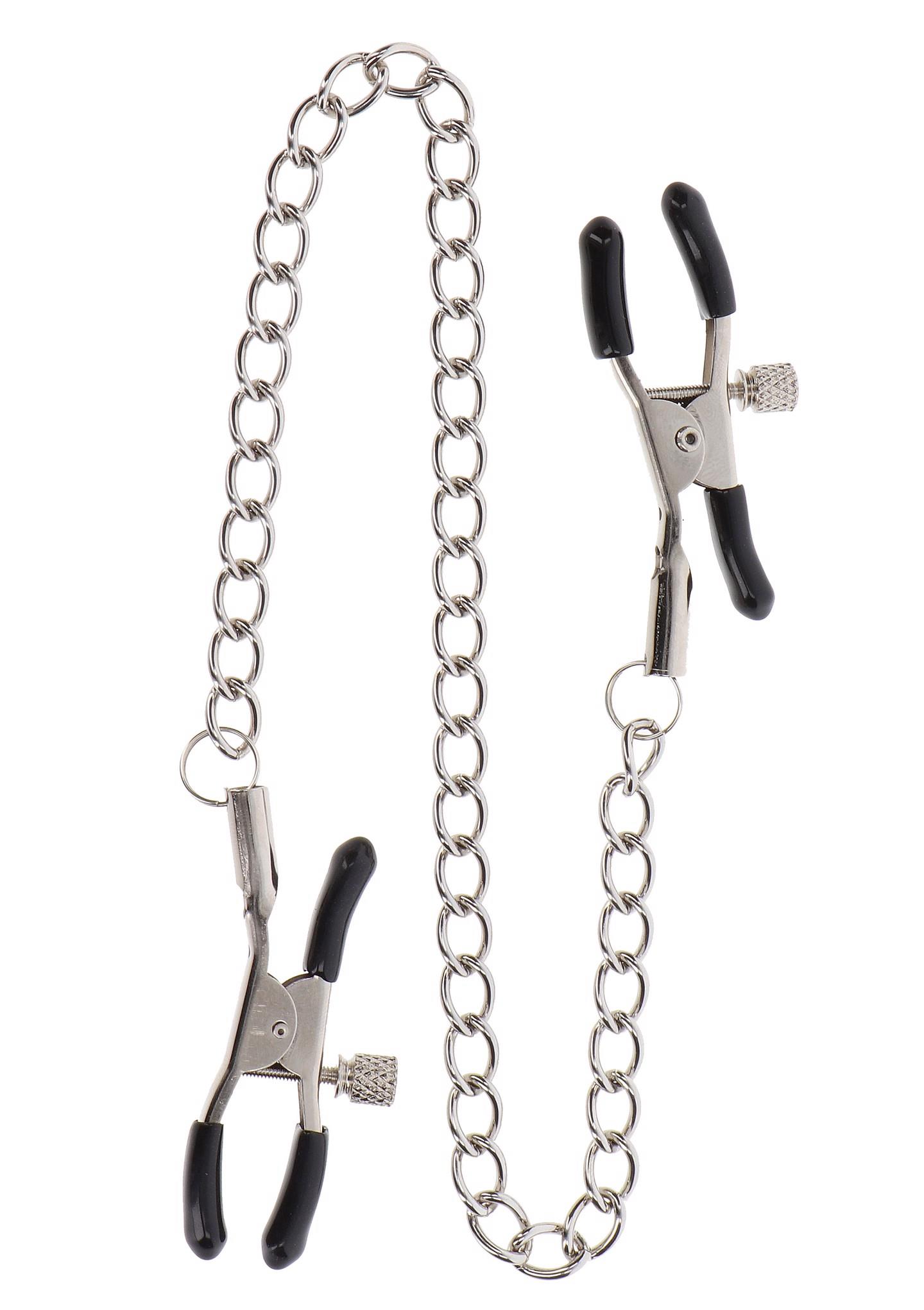 Adjustable Clamps With Chain Silver