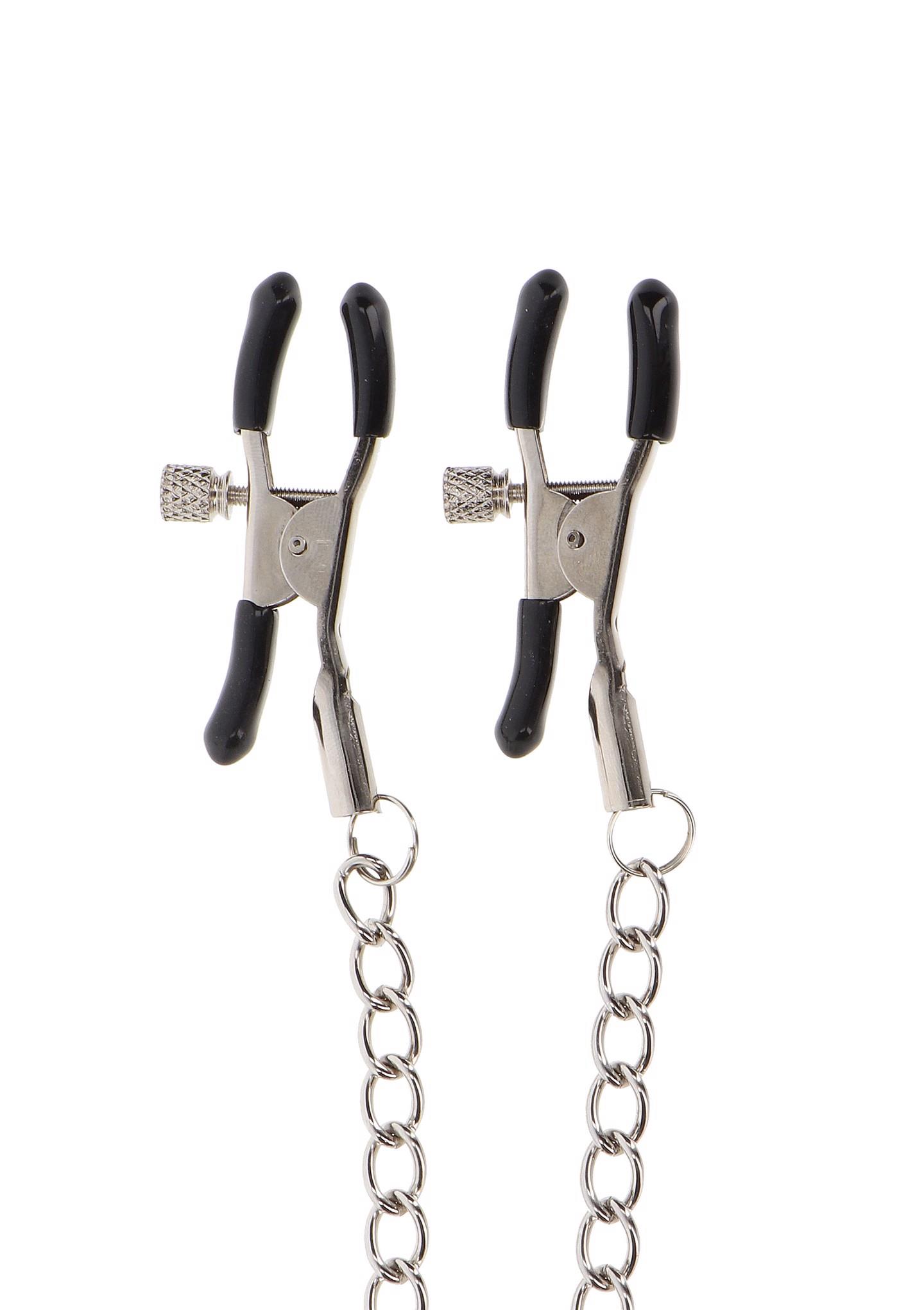 Adjustable Clamps With Chain Silver
