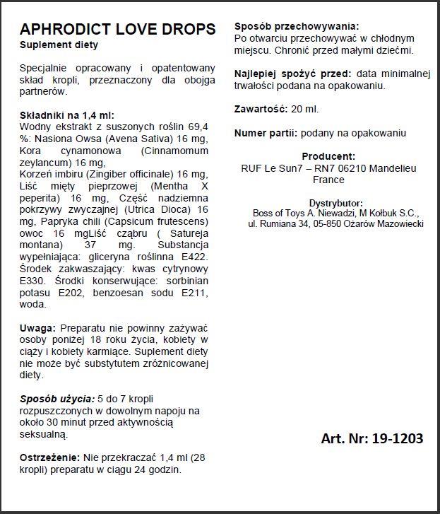 Supl.diety-Aphrodict Love Drops 20 Ml