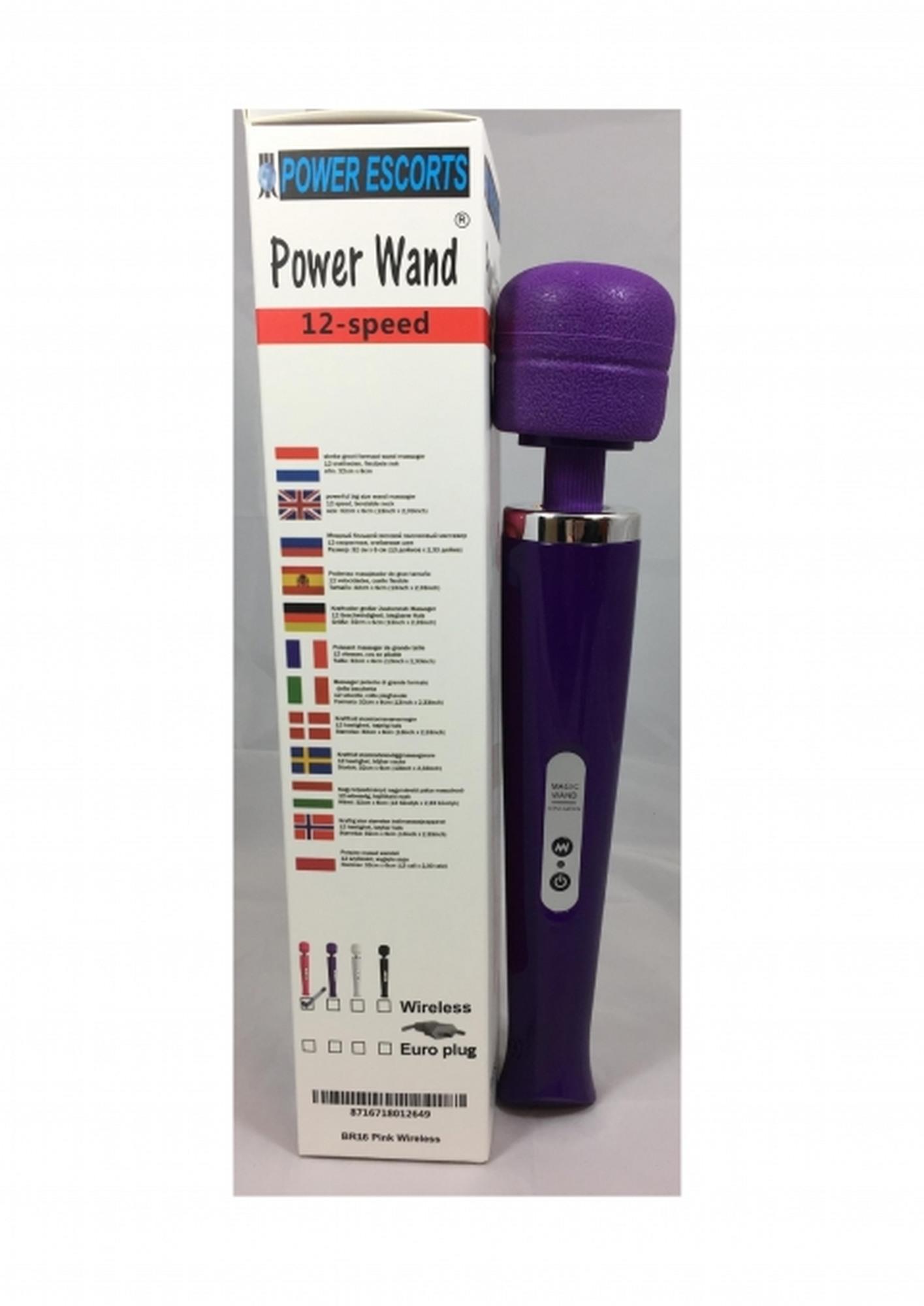 Powerwand  Purple Eu Plug Big Size Wand Massager